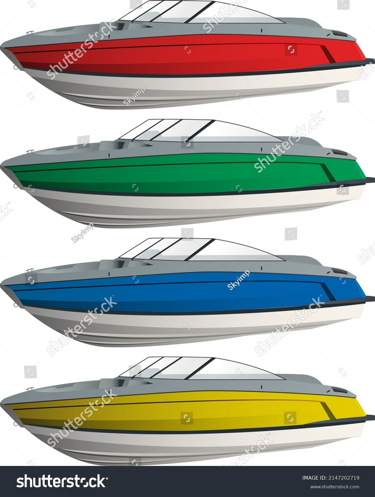 SVG of Cobalt like boats, with four different colors svg