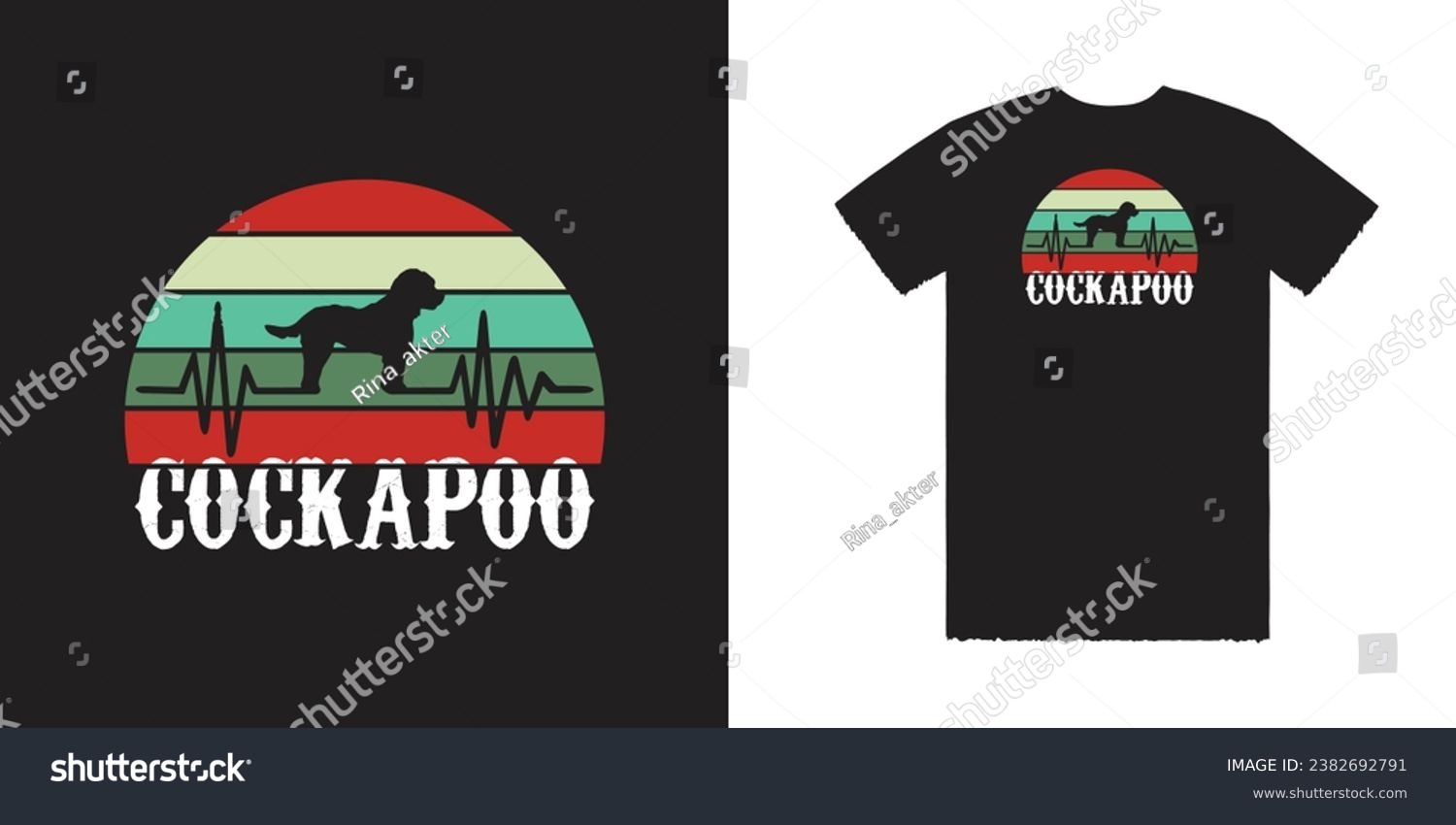 SVG of Cockapoo Vector T Shirt Design Typography T Shirt Design Dog T shirt Design Dog Tee svg