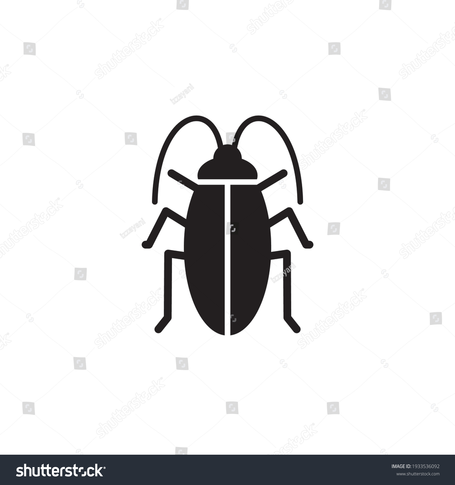 Cockroach Icon Symbol Sign Vector Stock Vector (Royalty Free ...