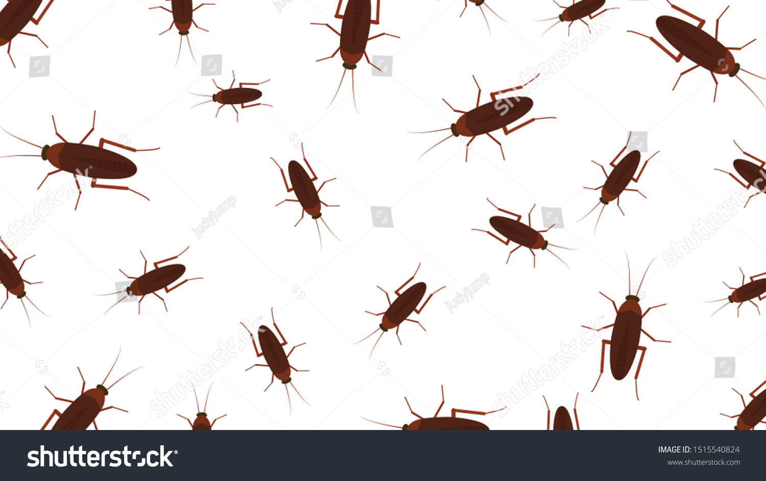 Cockroach Vector Cockroach Pattern Wallpaper Background Stock Vector 