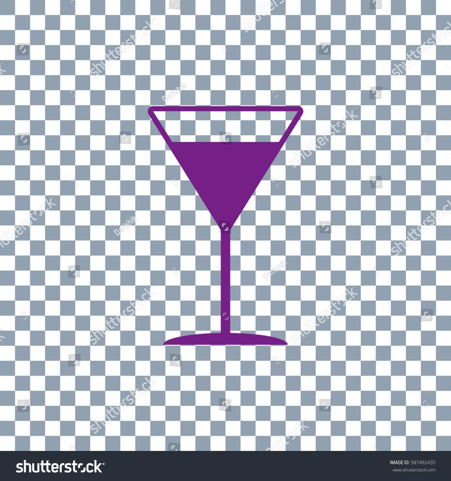 Cocktail Glass Vector Icon Alcohol Drinking Arkivvektor Royaltyfri 587492435