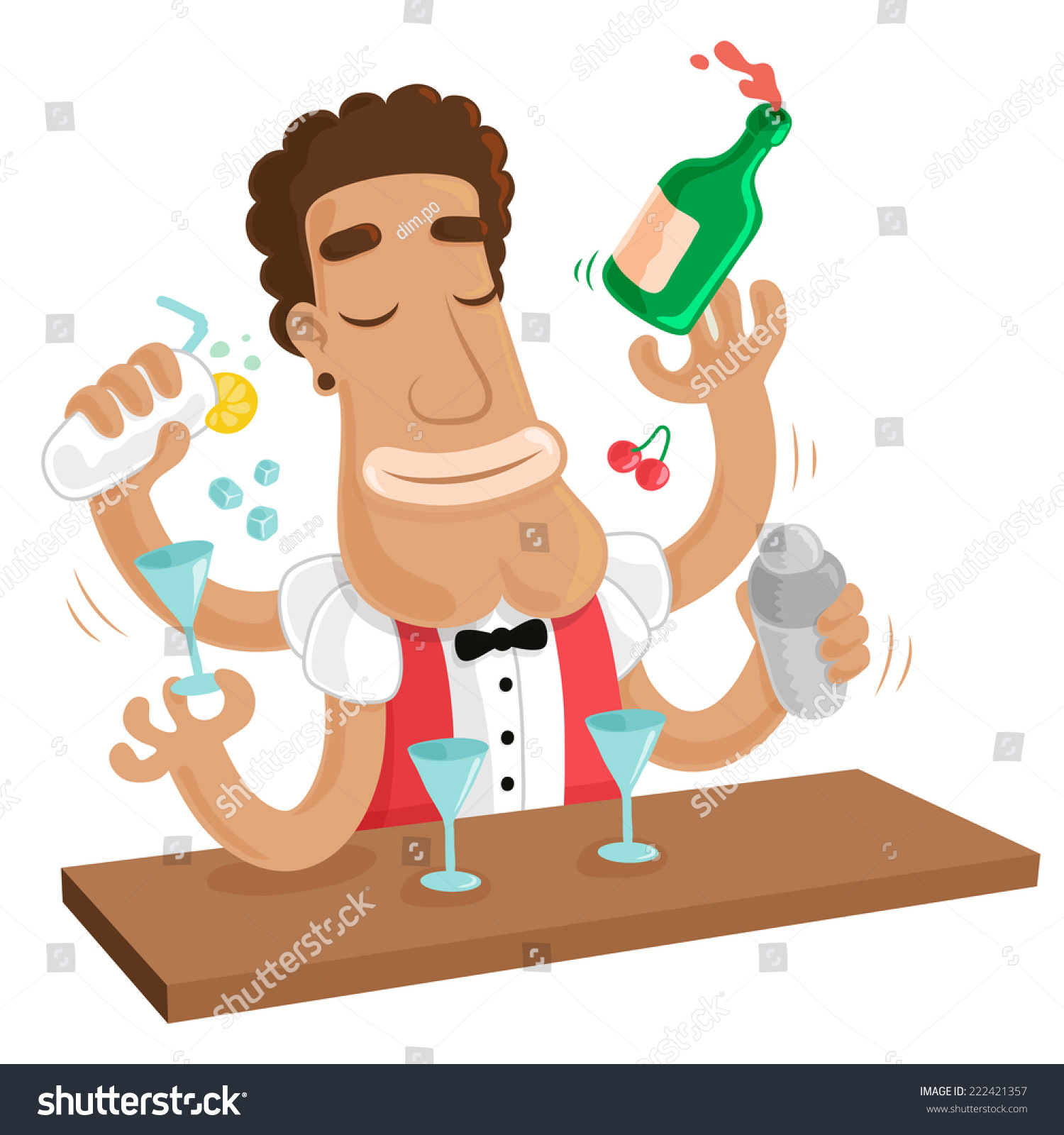 Cocktail Party Jonglage Barman Melanger Divers Image Vectorielle De Stock Libre De Droits 222421357