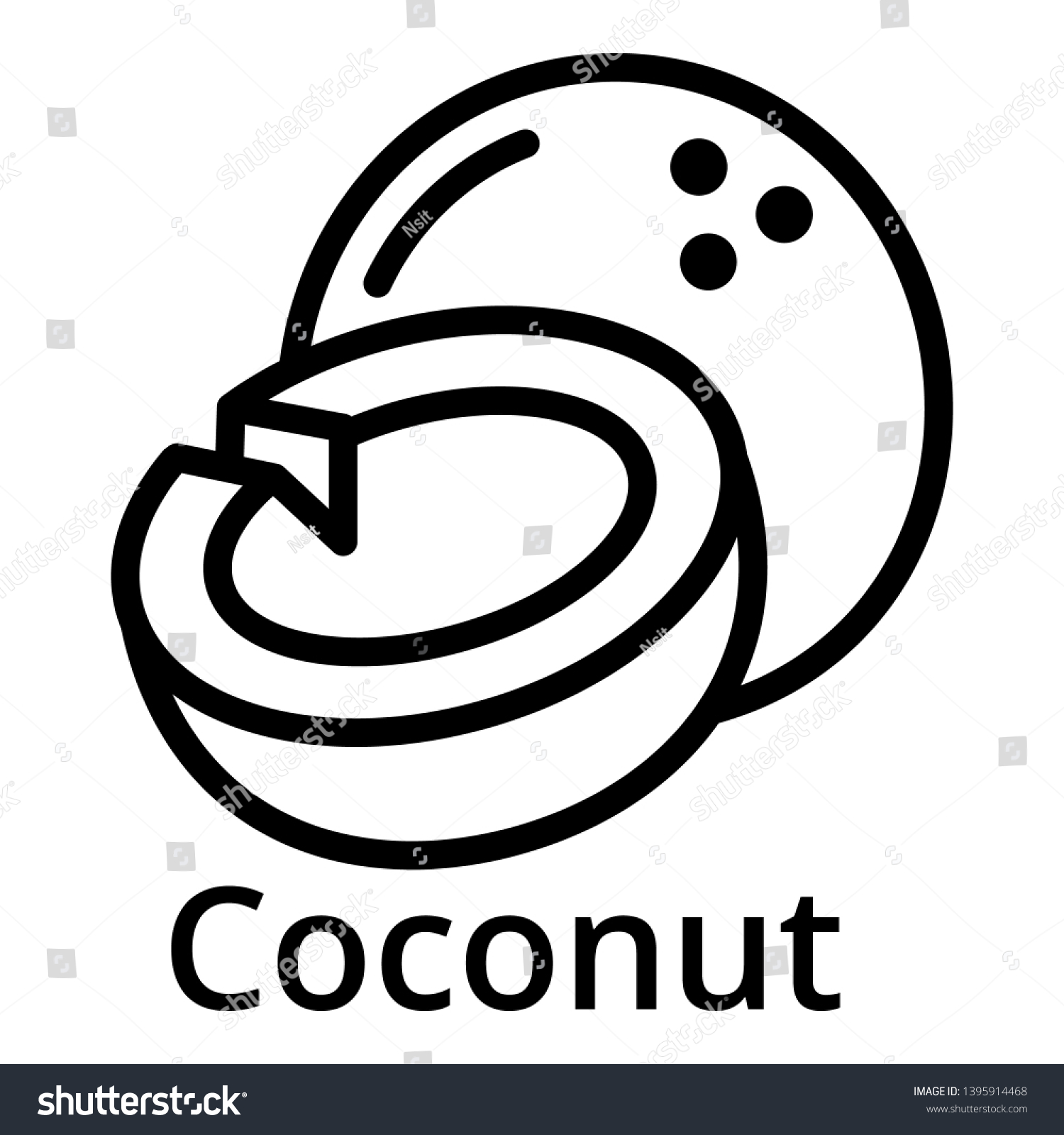 SVG of Coconut oil symbol line icon. Illustration of coconut oil symbol line icon vector for web design isolated on white background svg