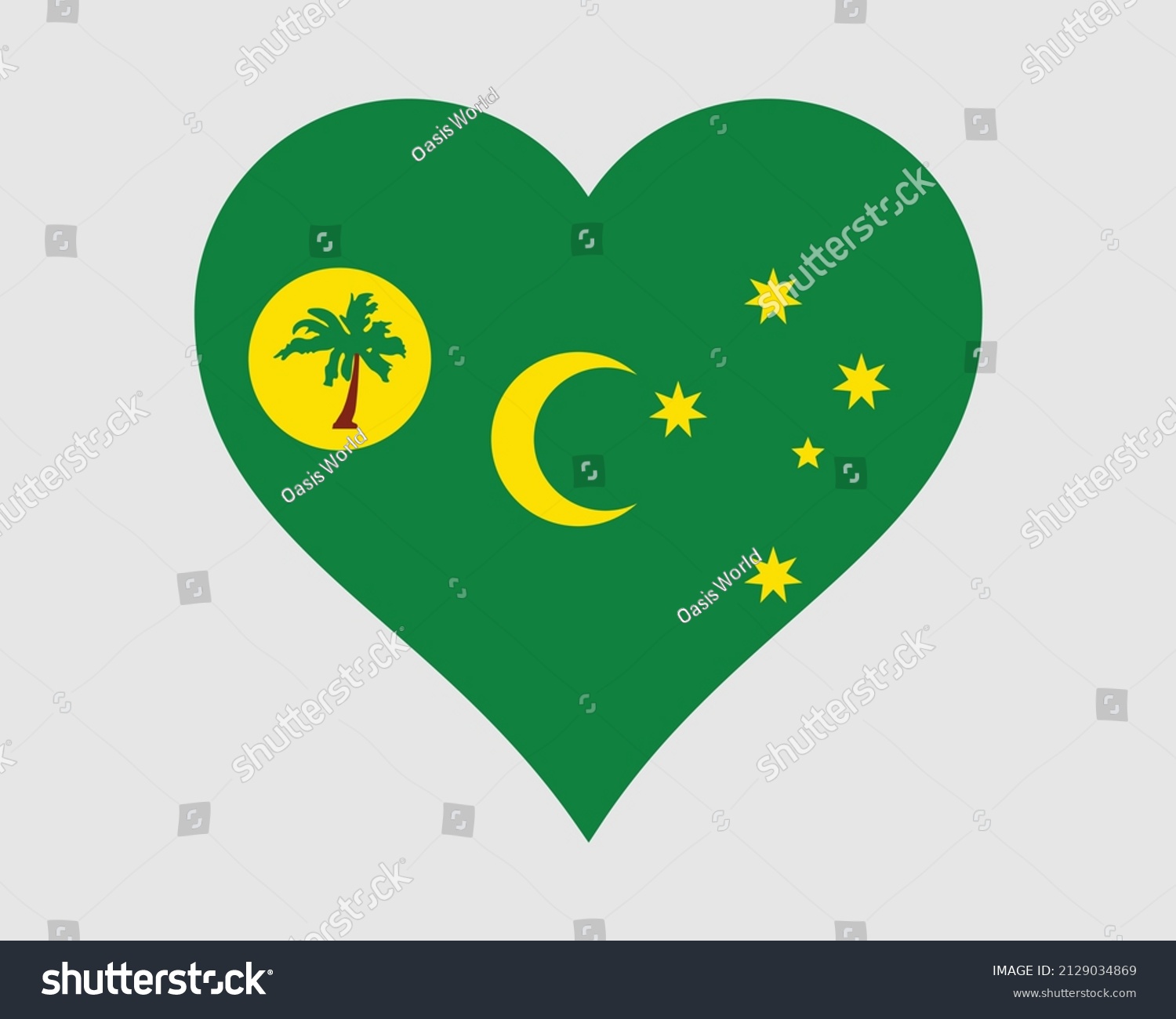SVG of Cocos (Keeling) Islands Heart Flag. Cocos Keeling Island Love Shape Flag. Australian External Territory of Australia Banner Icon Sign Symbol Clipart. EPS Vector Illustration. svg