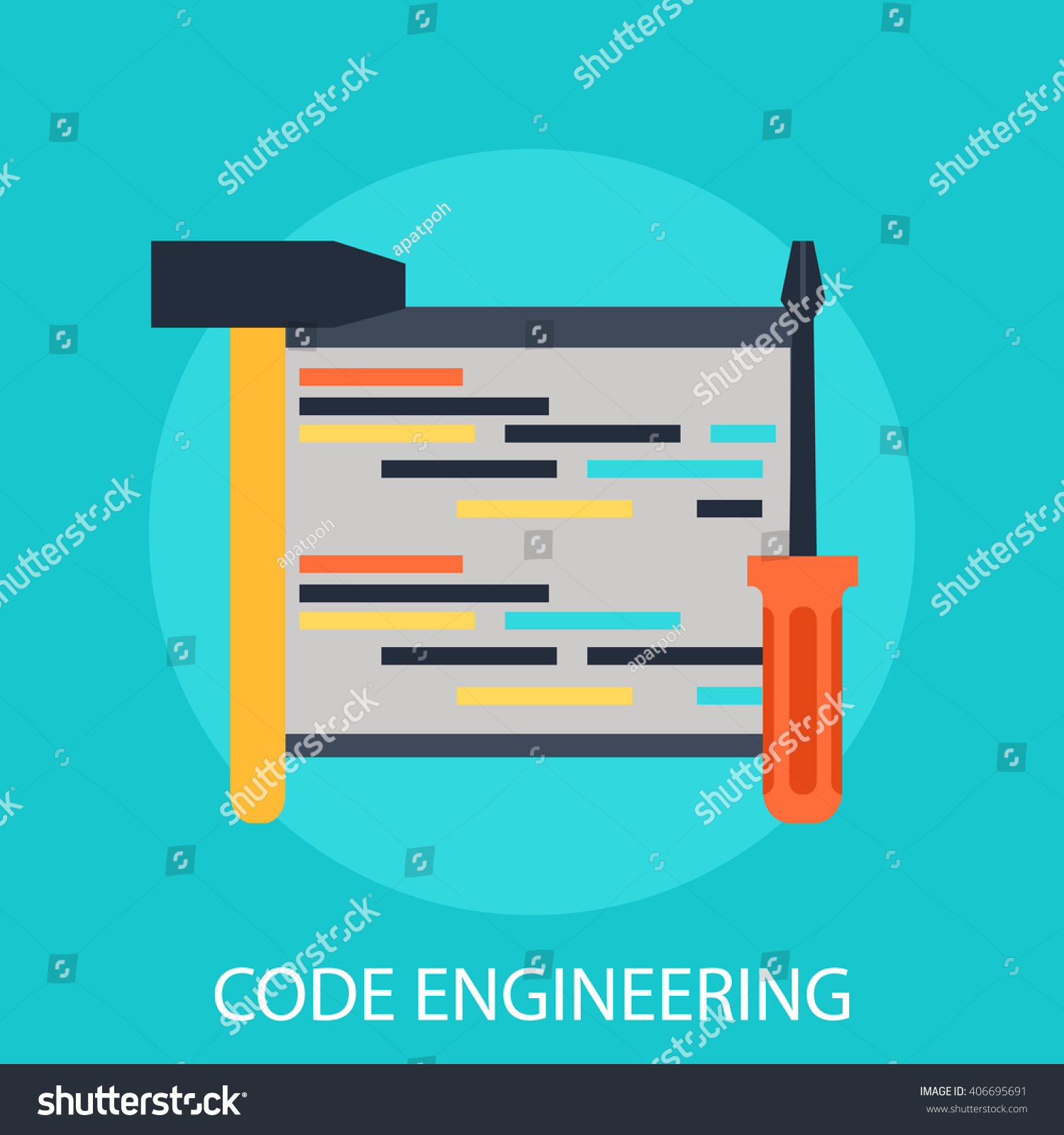 Code Engineering Stock Vector (Royalty Free) 406695691