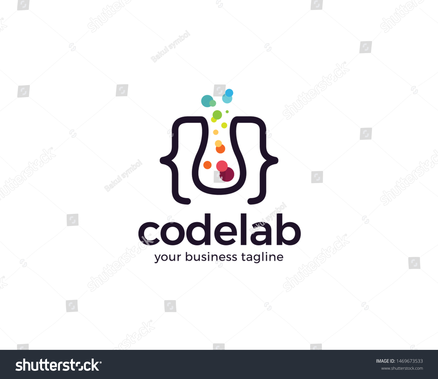 Code Lab Logo Design Programming Code Stock Vector (Royalty Free ...