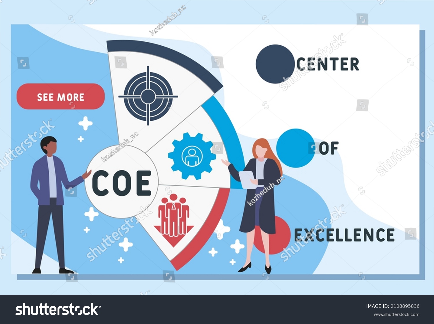 Coe Center Excellence Acronym Business Concept Stock Vector (Royalty ...