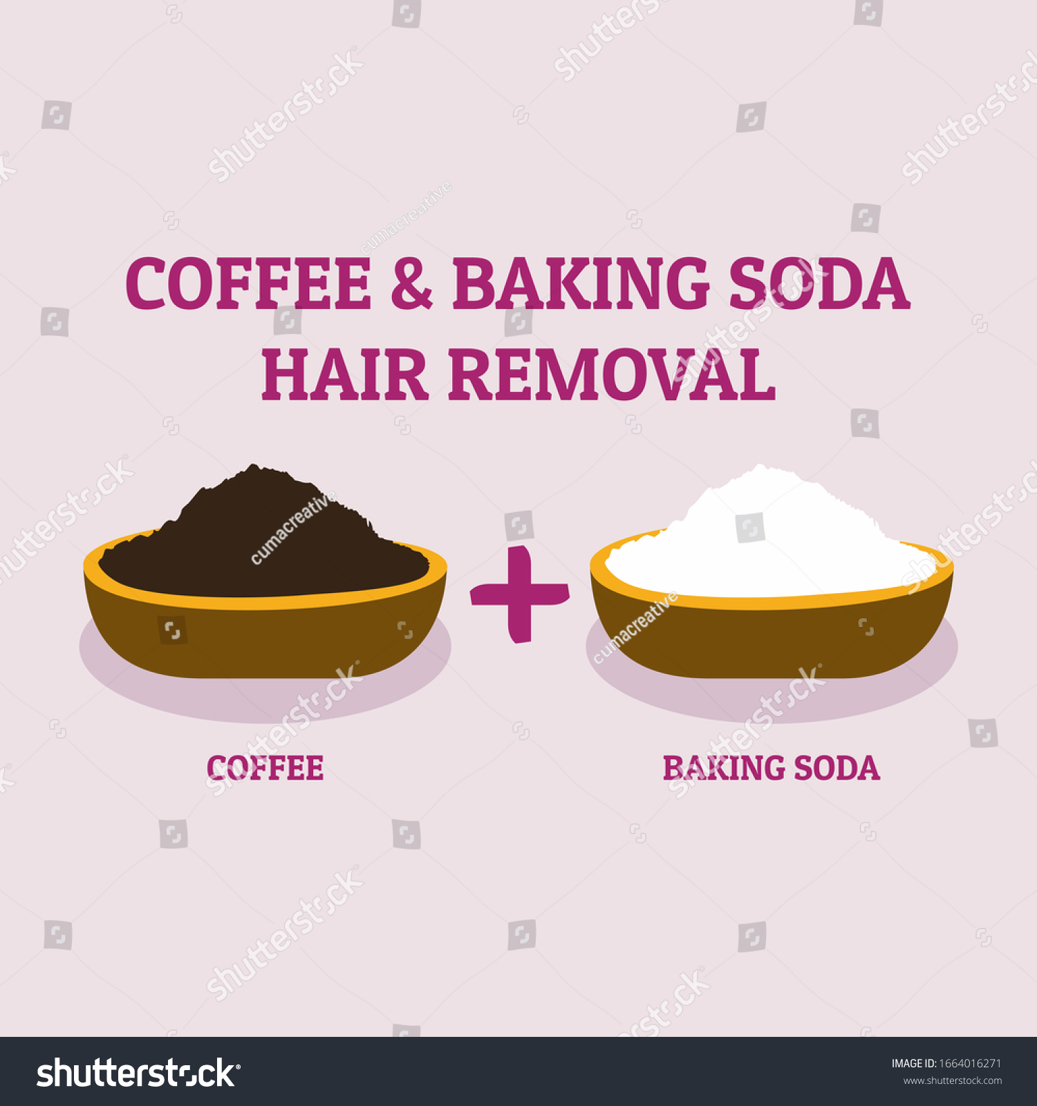 SVG of Coffee and baking soda hair removal. Vector illustration svg