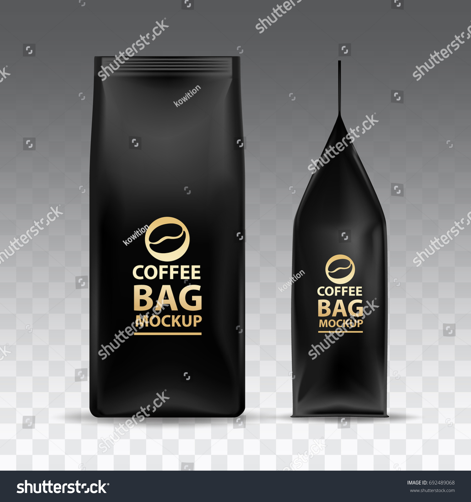 Download Coffee Bag Mockup Packaging Isolated Stock Vector ...