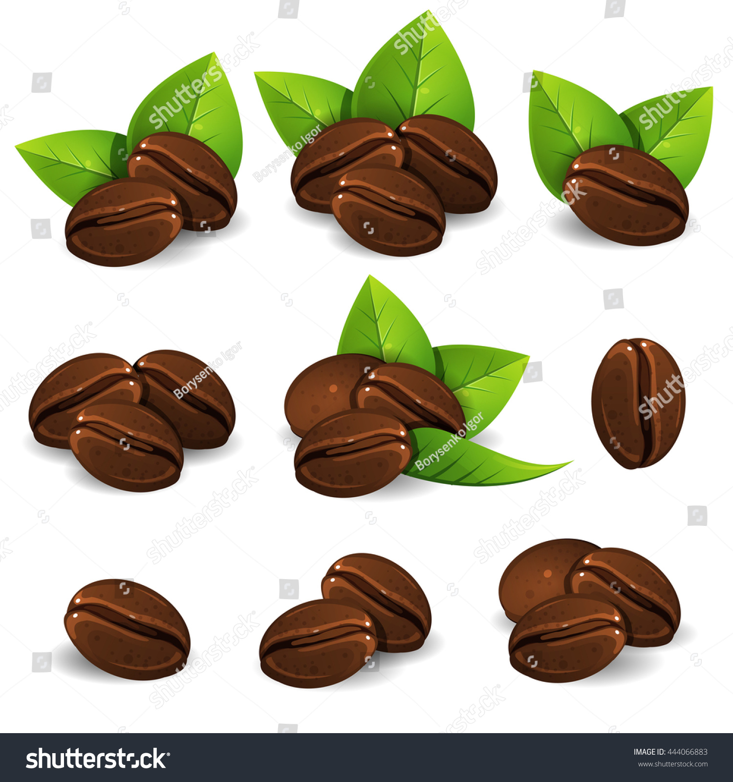 Coffee Beans Stock Vector Royalty Free 444066883 Shutterstock