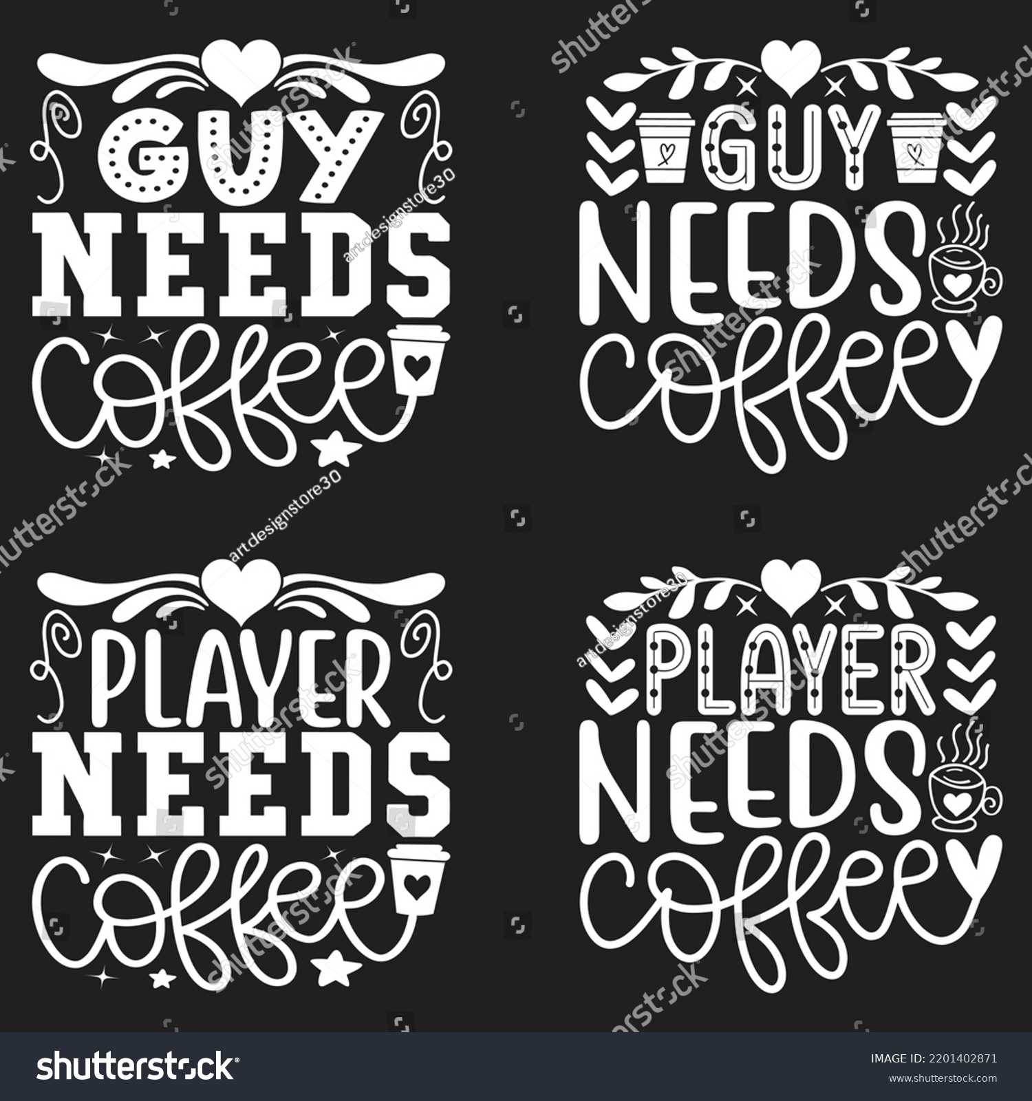 SVG of Coffee Caffeine Quotes SVG And Tshirt Design Bundle. Family Coffee Quotes SVG And Tshirt Design Bundle. Coffee Vector EPS Editable Files Bundle, can you download this bundle. svg