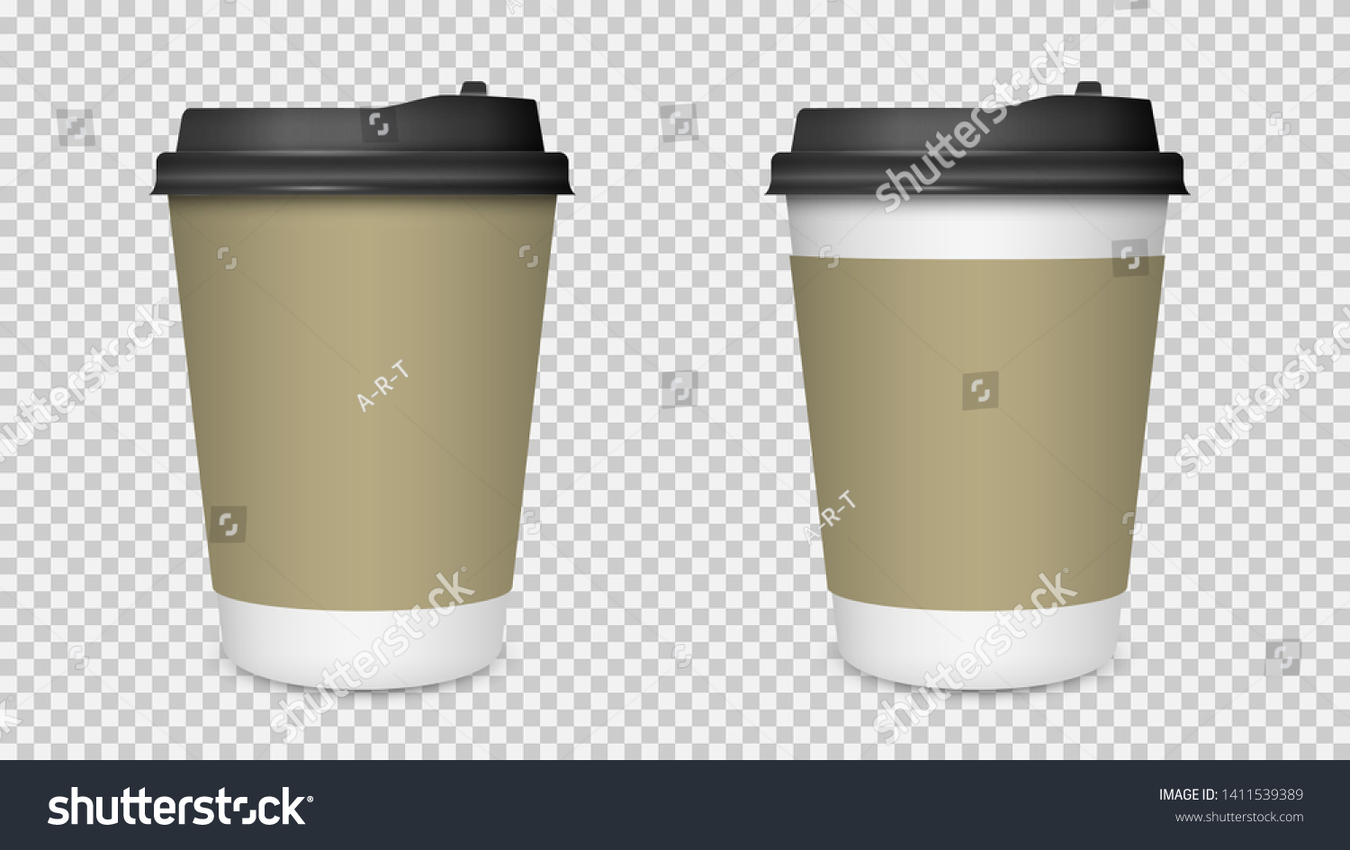 Download Coffee Cup Isolated Blank Paper Coffee Stock Vector Royalty Free 1411539389 PSD Mockup Templates