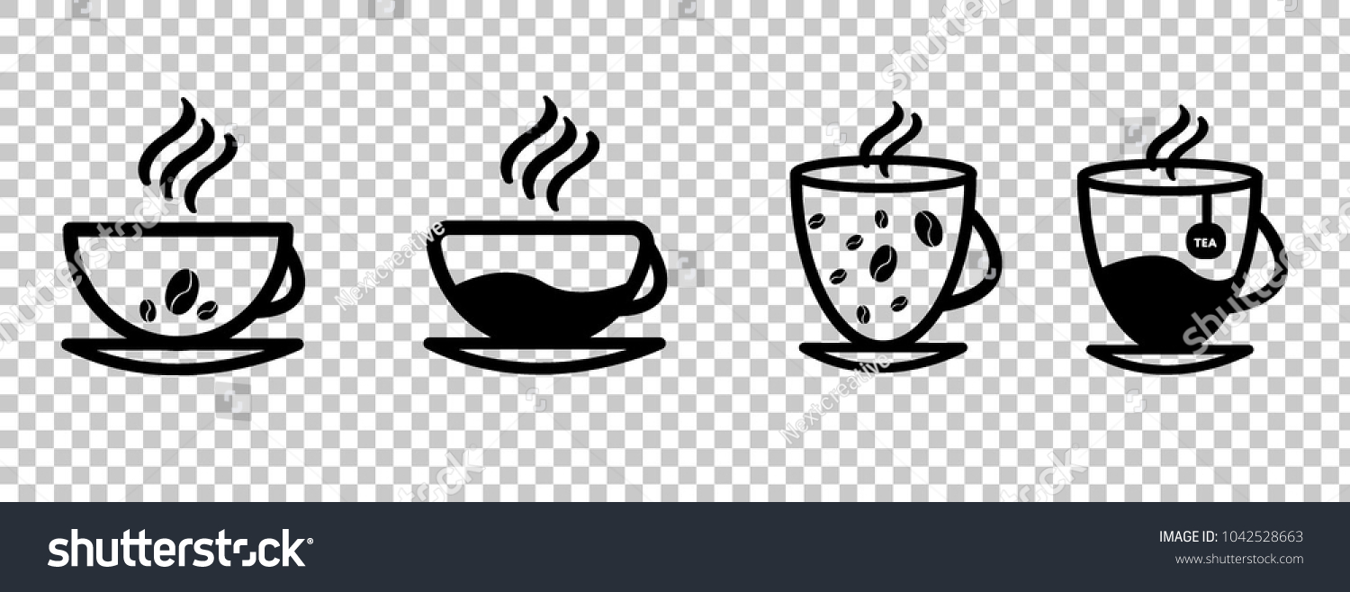 Coffee Cup Set Vector Transparent Background Coffee Cup Set Vector Transparent Background