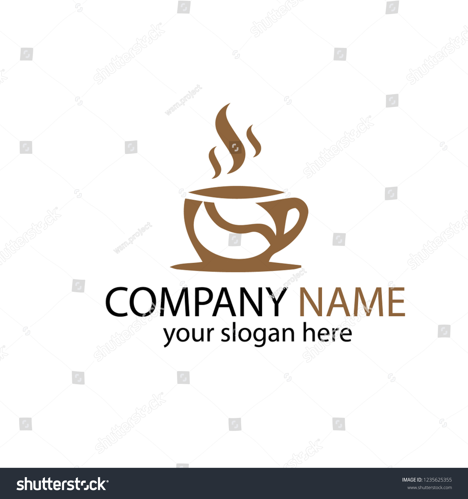 Coffee Cup Vector Logo Design Template Stock Vector (Royalty Free ...