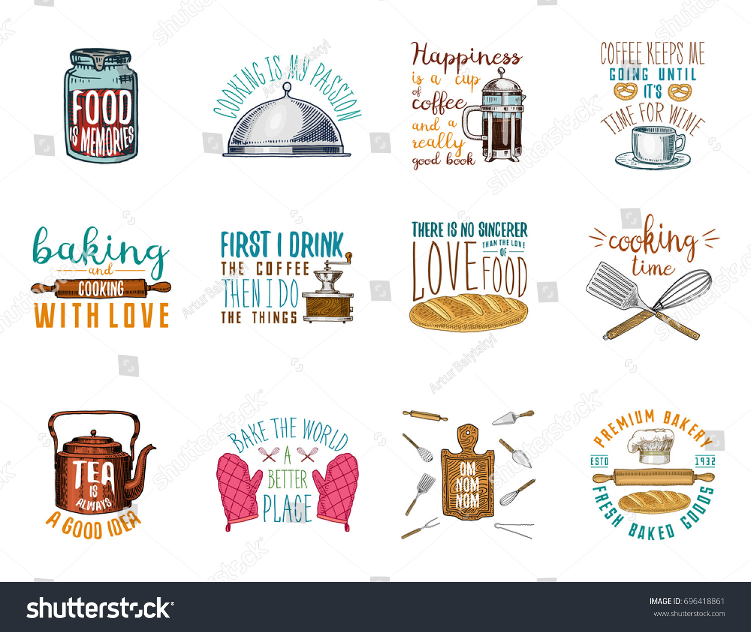 Coffee Maker Kettle French Press Rolling Stock Vector 696418861 - Shutterstock