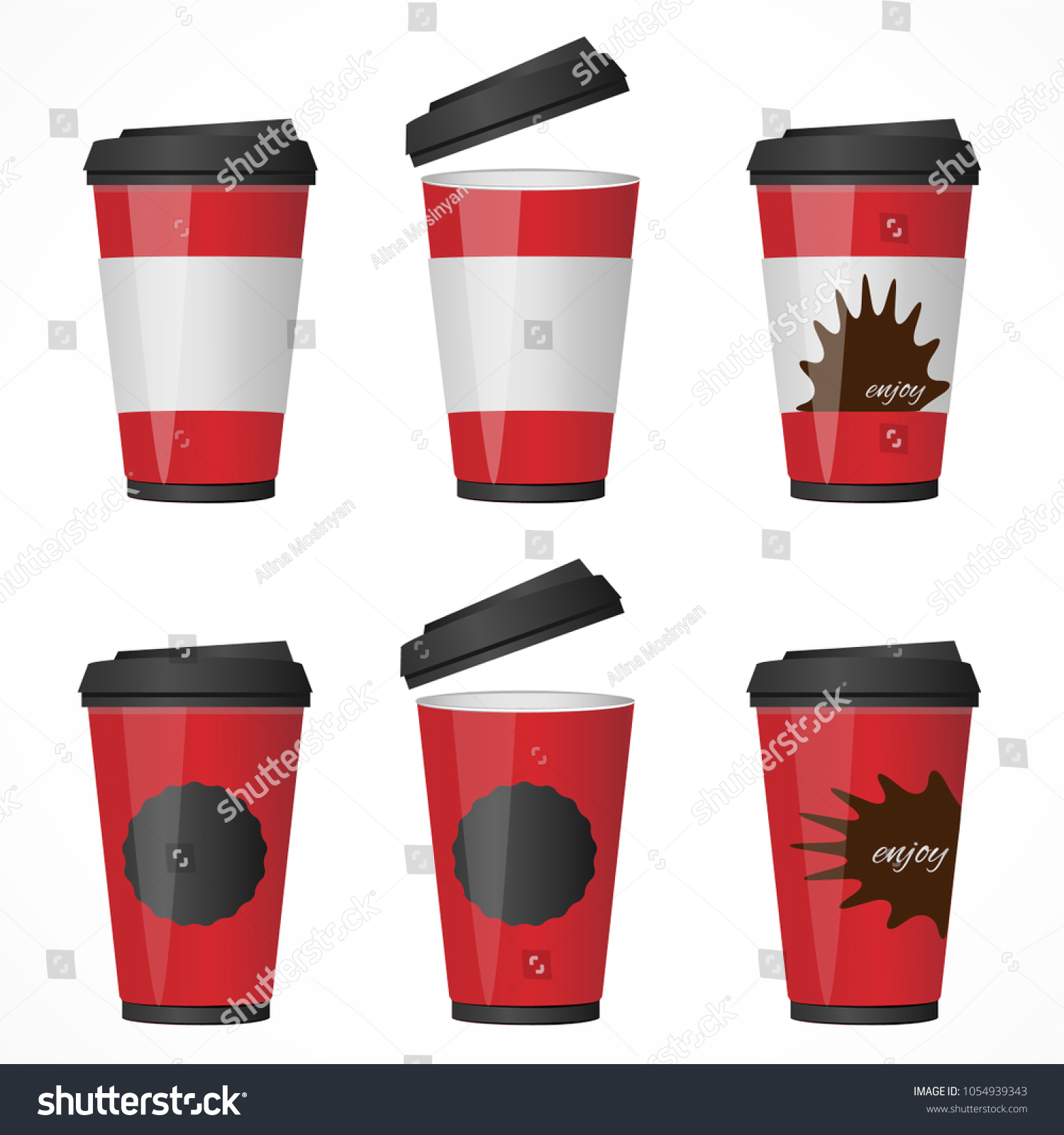 cardboard cups with lids
