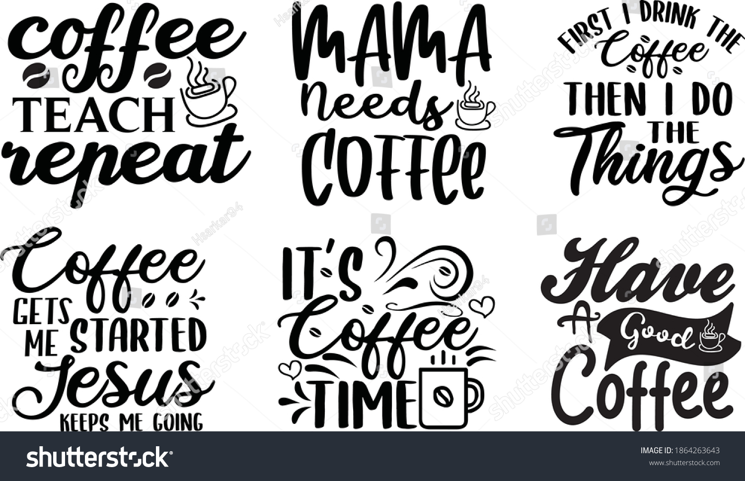 SVG of coffee quotes design vector  illustration on white background EPS. 10 svg