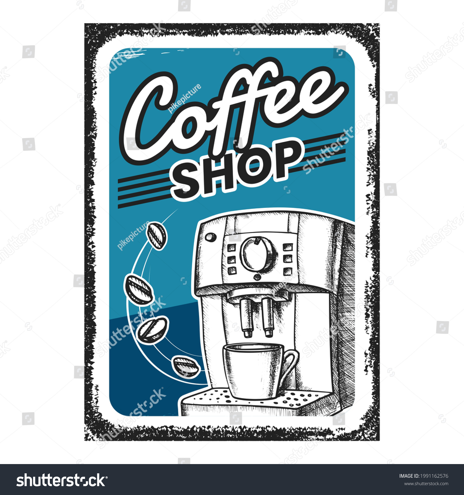 Coffee Shop Creative Advertising Banner Vector Stock Vector (Royalty ...