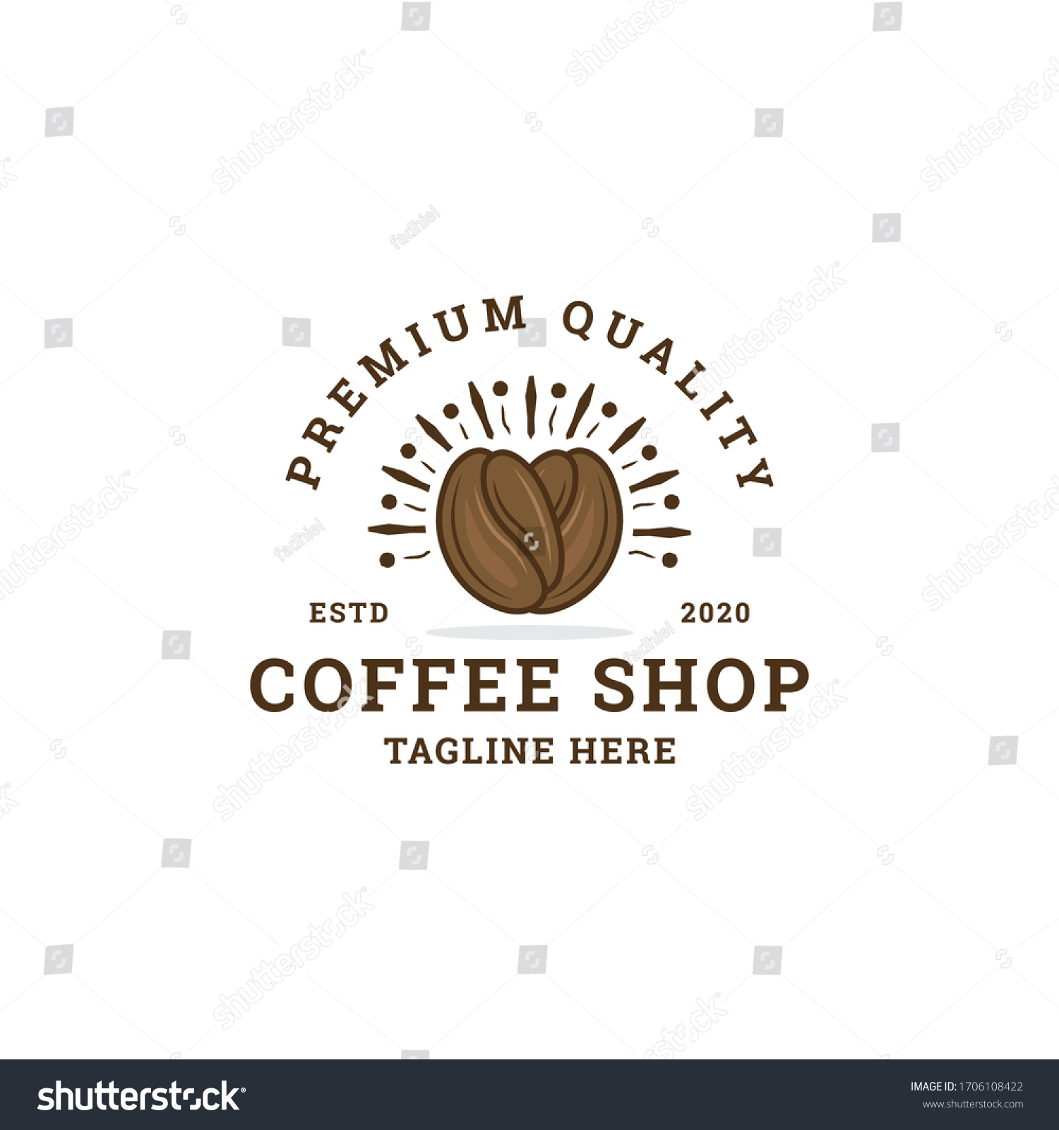 Coffee Shop Logo Vintage Vector Illustration Stock Vector (Royalty Free ...