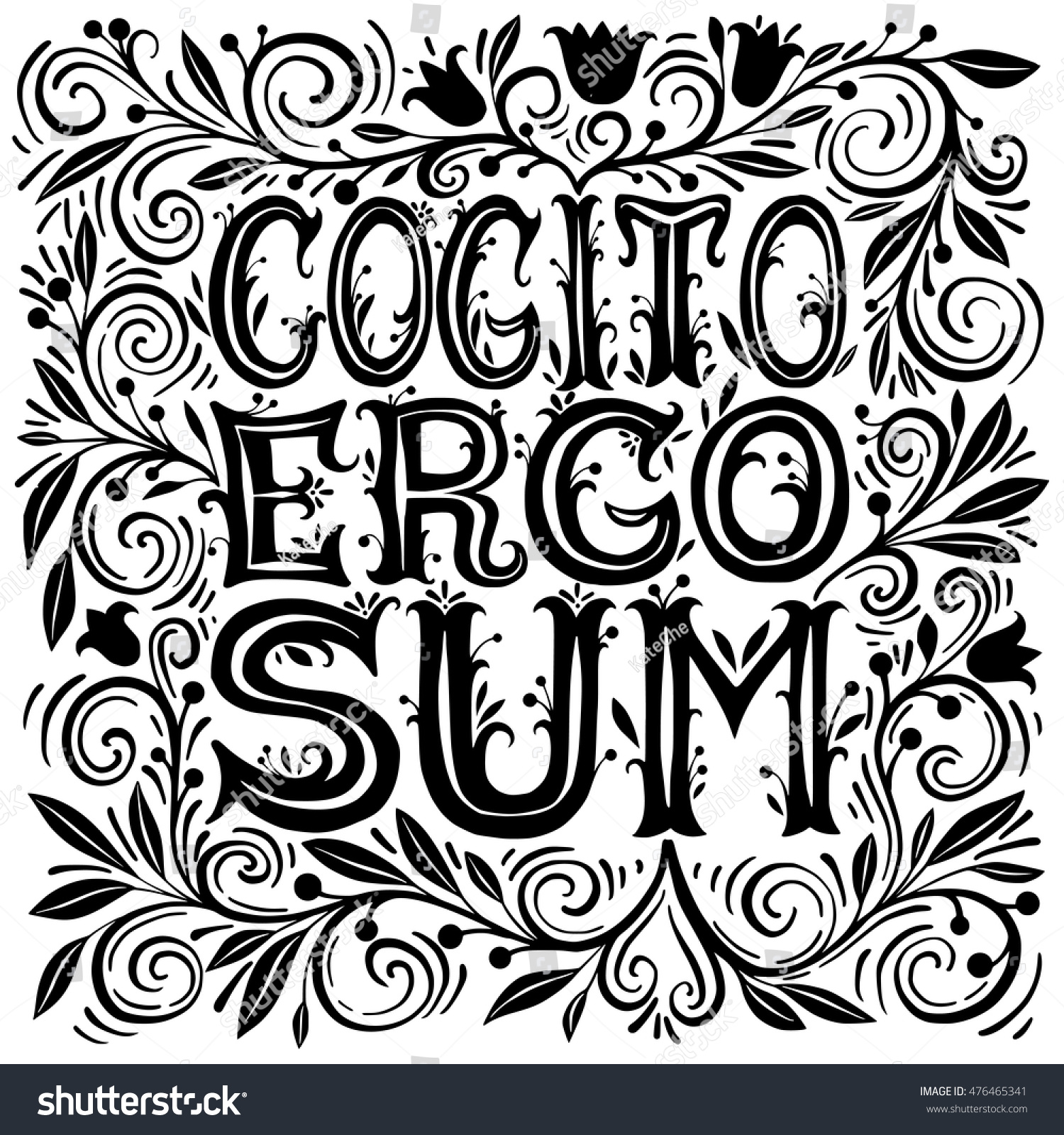 Cogito Ergo Sum Latin 108