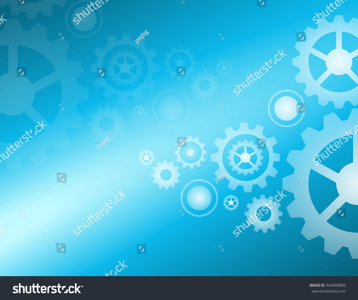 Cogs Wheels Blue Lights Background Stock Vector 344589896 - Shutterstock