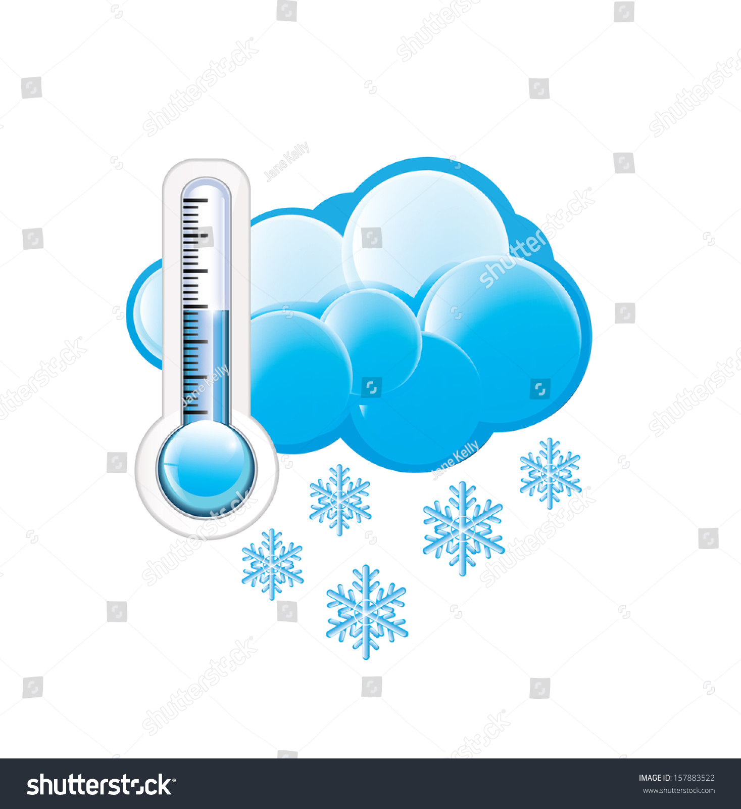 Cold Weather Icon Stock Vector Illustration 157883522 : Shutterstock