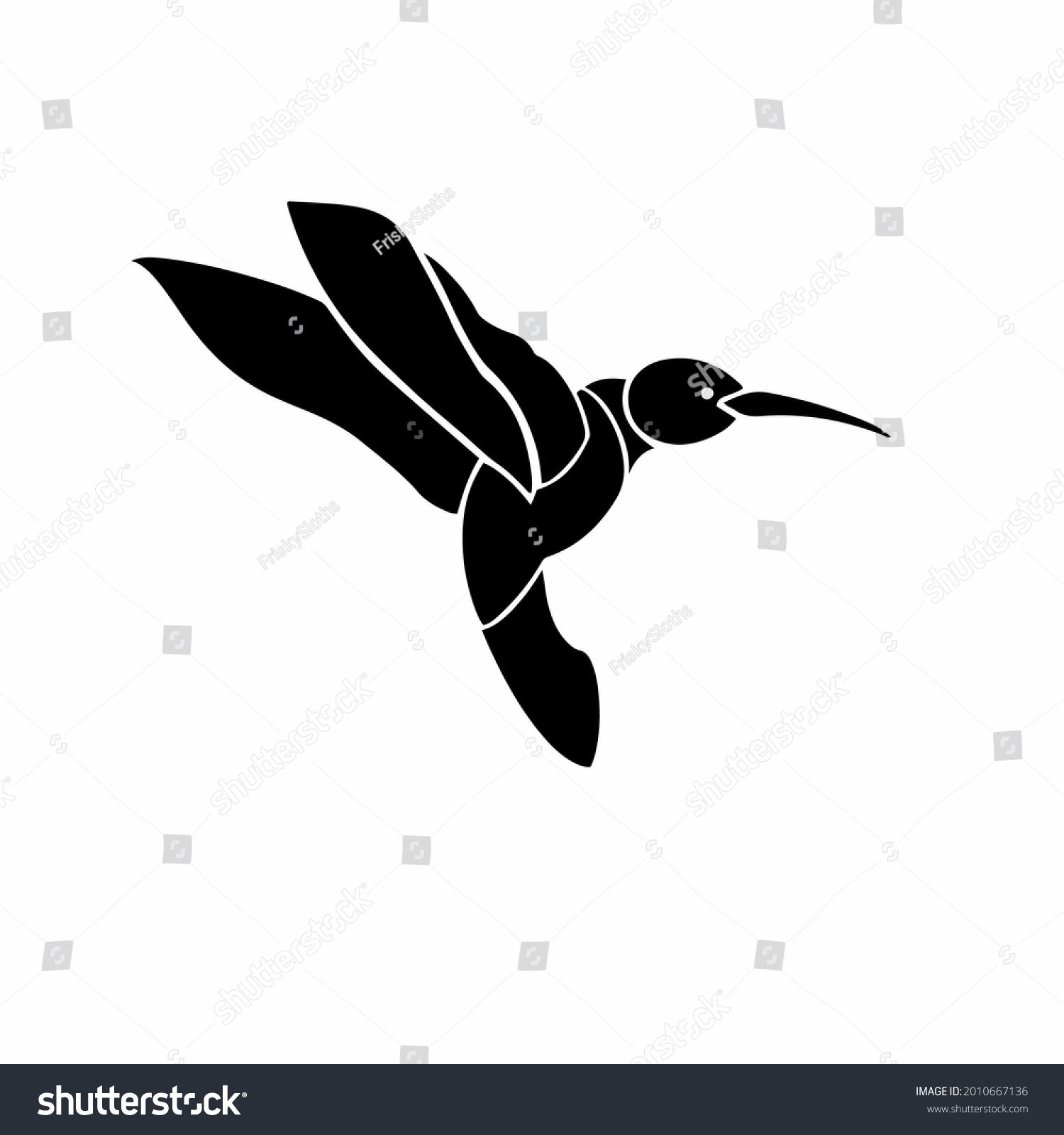 Colibri Logo Tattoo Design Stencil Vector Stock Vector (Royalty Free ...