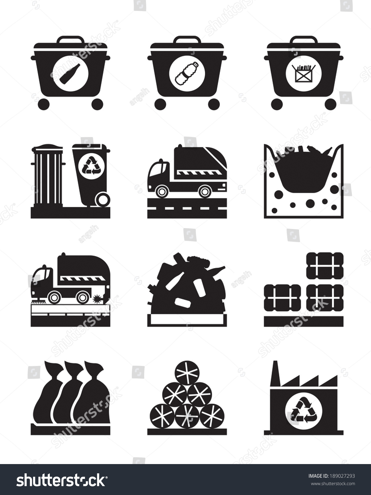 SVG of Collection and processing of garbage - vector illustration svg