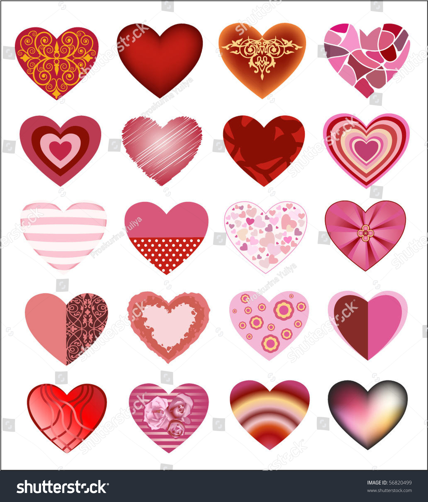 Collection Heart Vector - 56820499 : Shutterstock