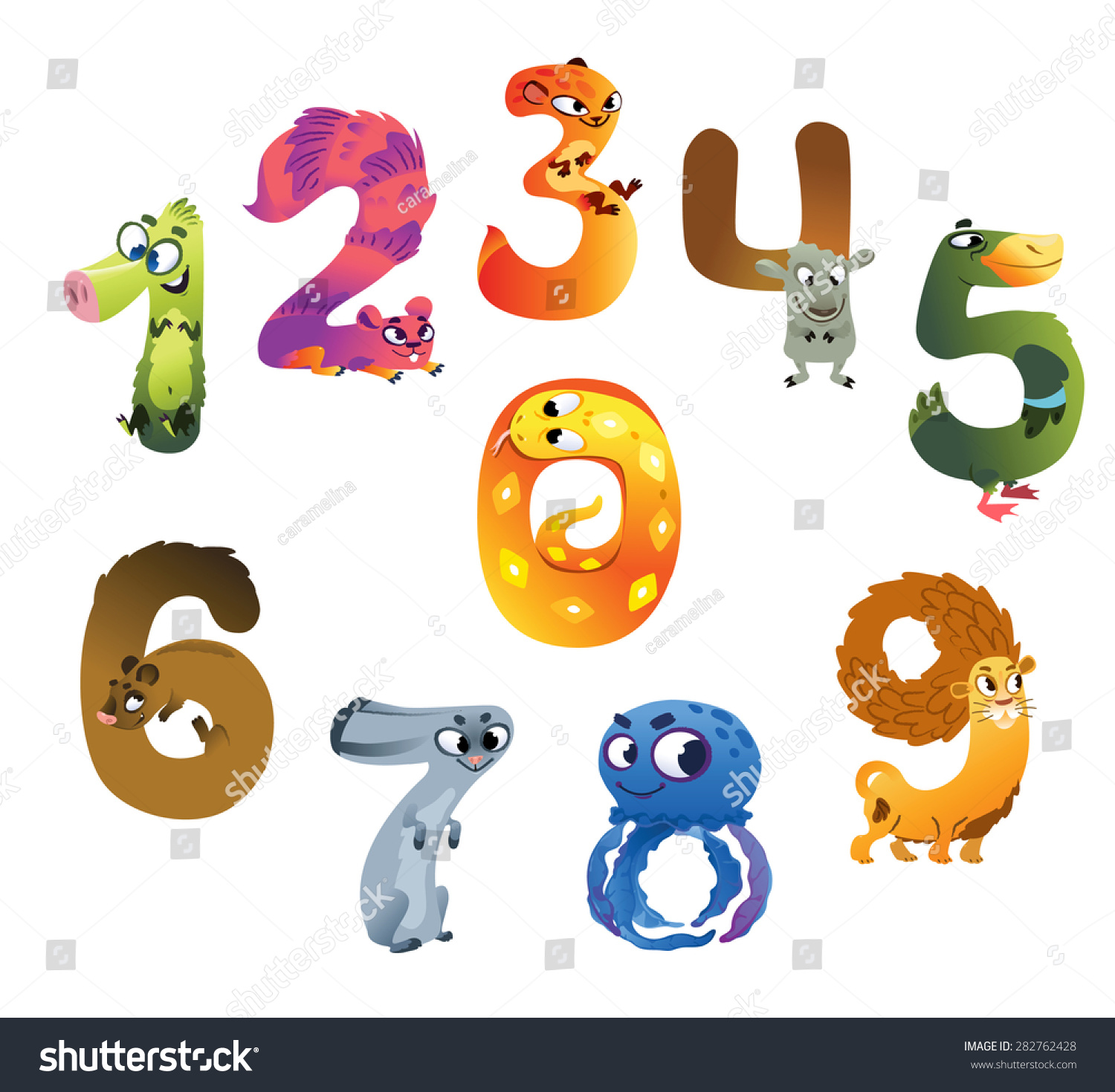 Animal Numbers Printables