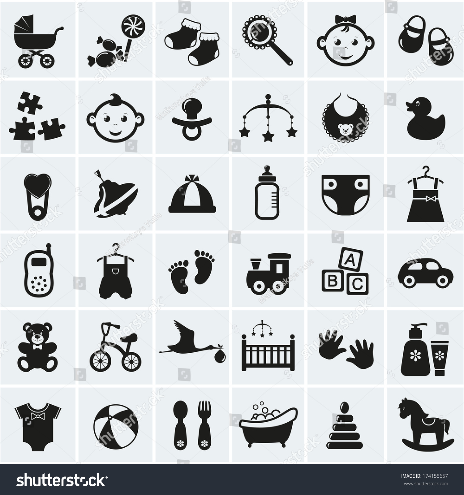 SVG of Collection of 25 baby icons. Vector illustration. svg