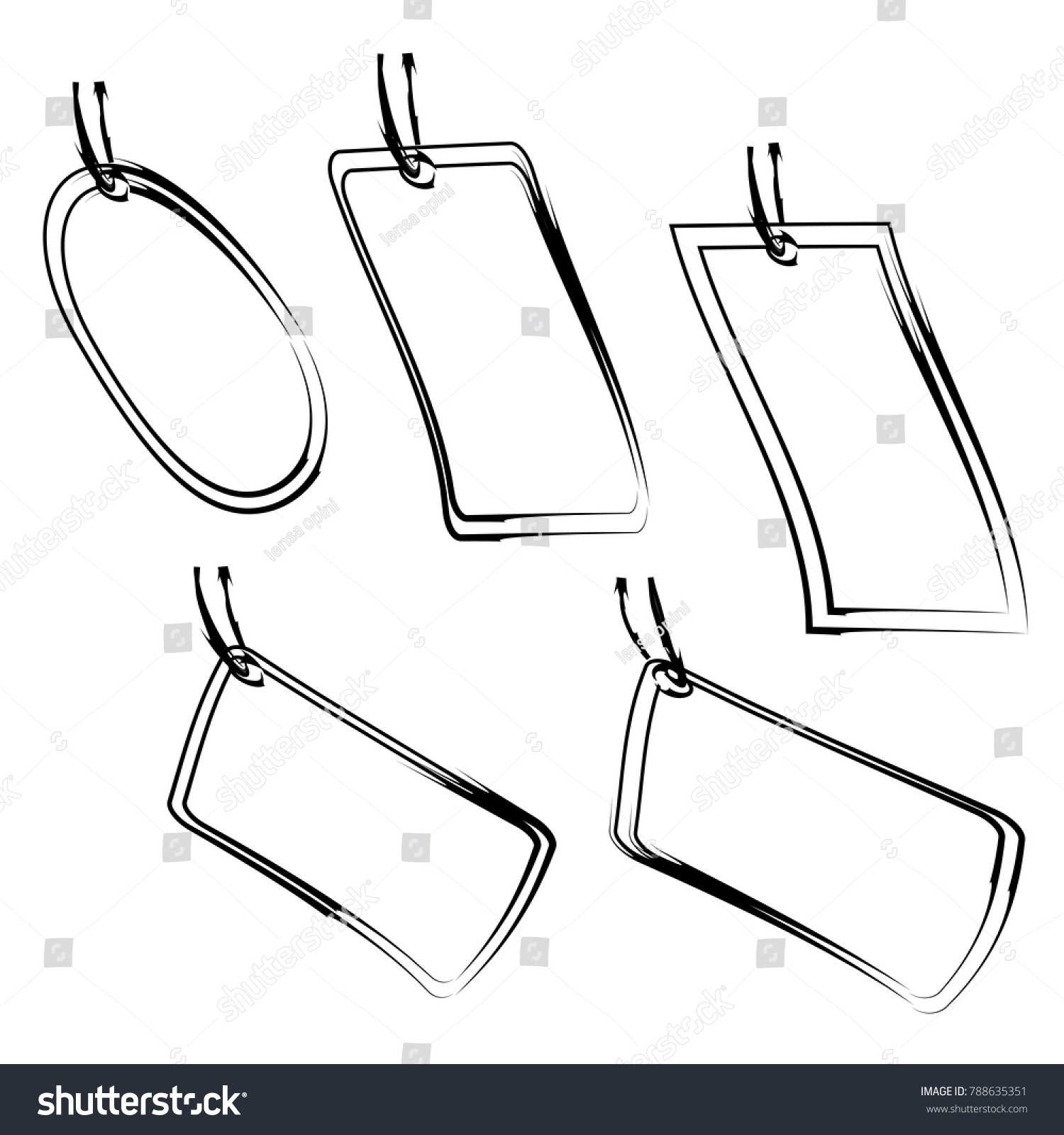 Collection Blank Outline Price Tag Label Stock Vector Royalty Free 788635351<script async src=