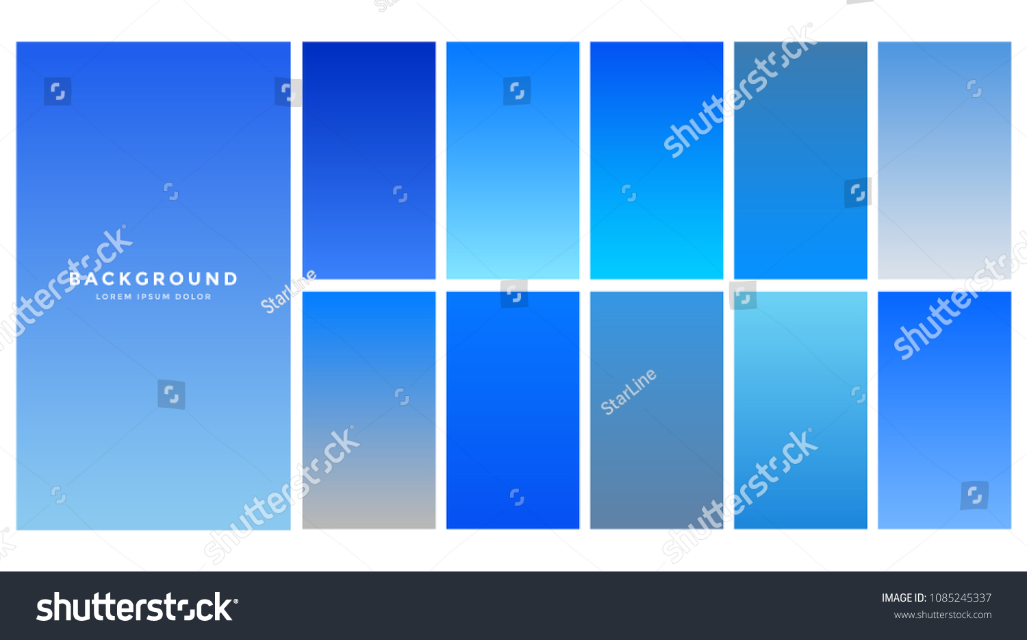 Collection Blue Sky Gradients Background Stock Vector Royalty Free 1085245337 Shutterstock 5267