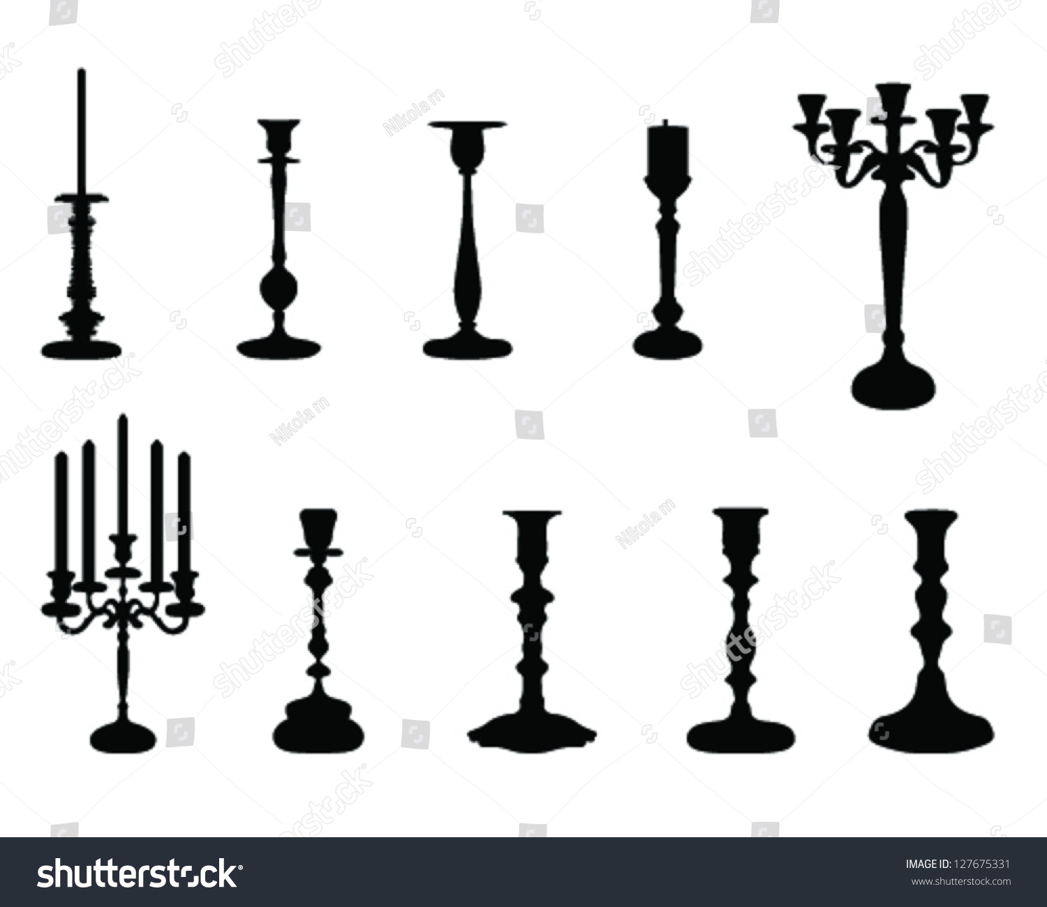 Collection Of CandlesticksVector 127675331 Shutterstock