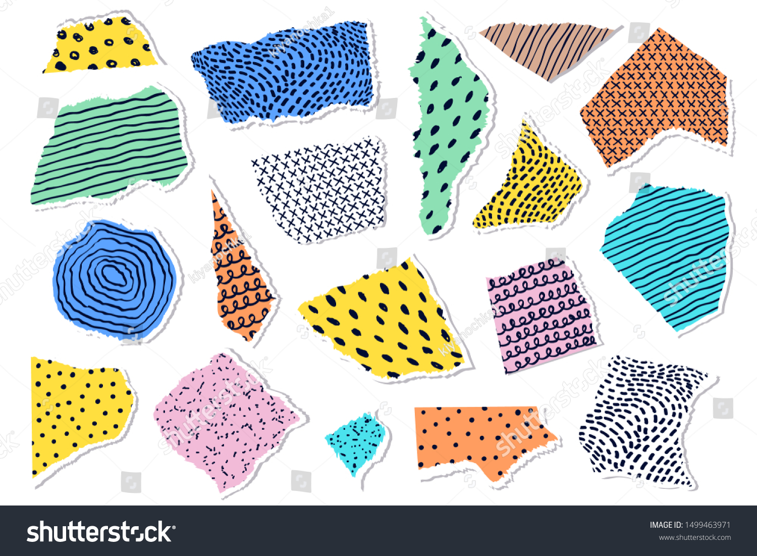 Collection Colorful Paper Piecies On White Stock Vector Royalty Free 1499463971,Indian Blanket Designs