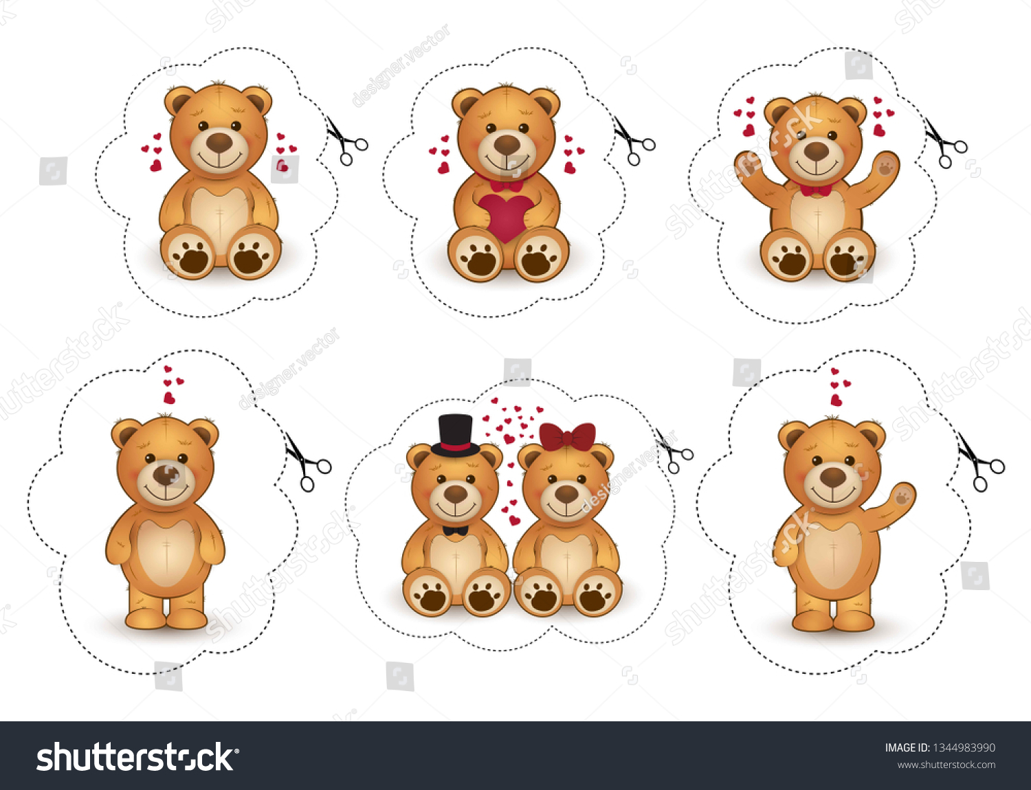 teddy stickers