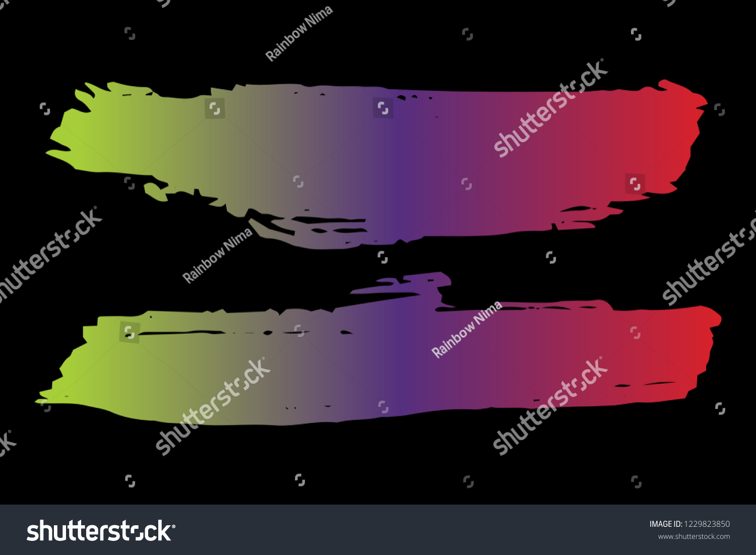 Collection Hand Drawn Colorful Grunge Brushes Stock Vector (Royalty ...