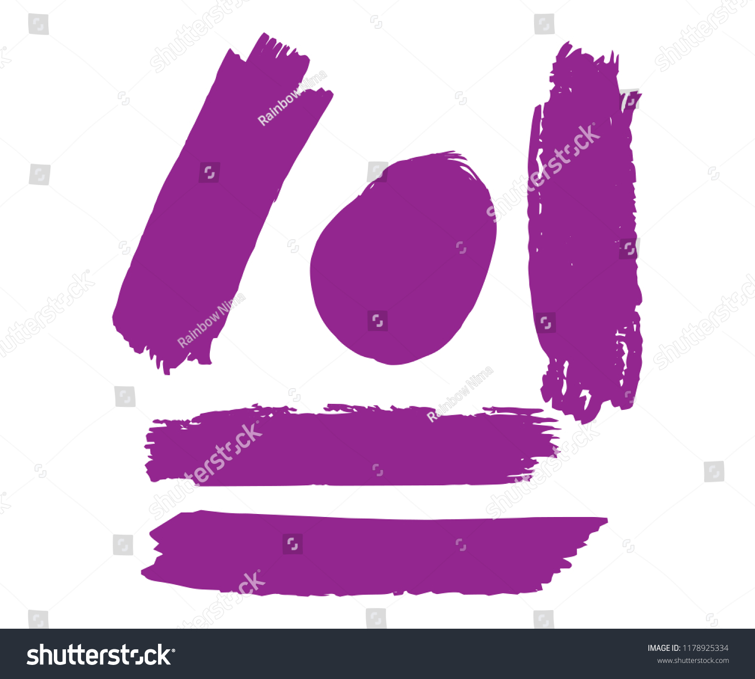 Collection Hand Drawn Pink Grunge Brushes Stock Vector Royalty Free 1178925334 Shutterstock 