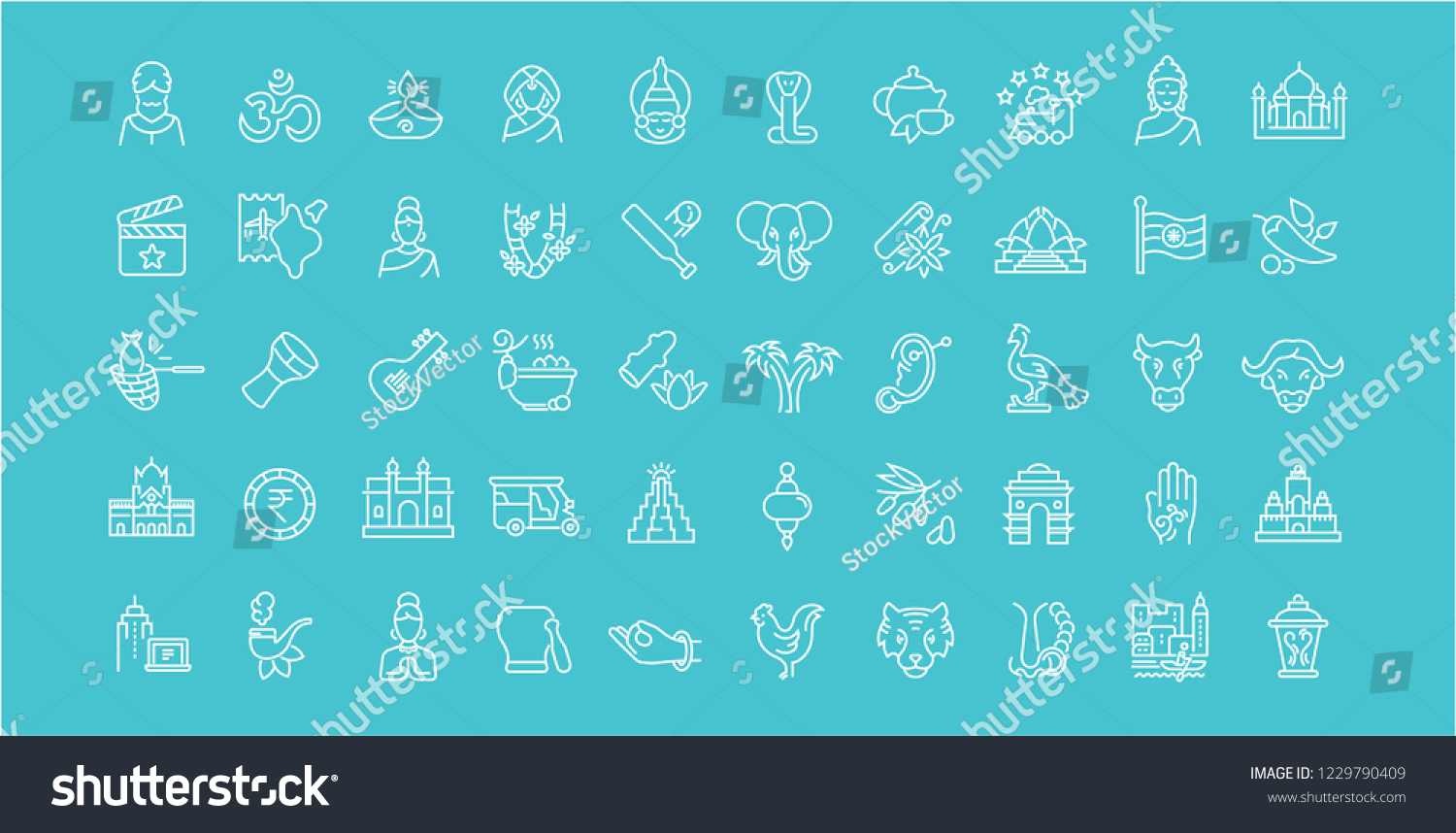 collection-line-white-icons-india-set-vector-de-stock-libre-de