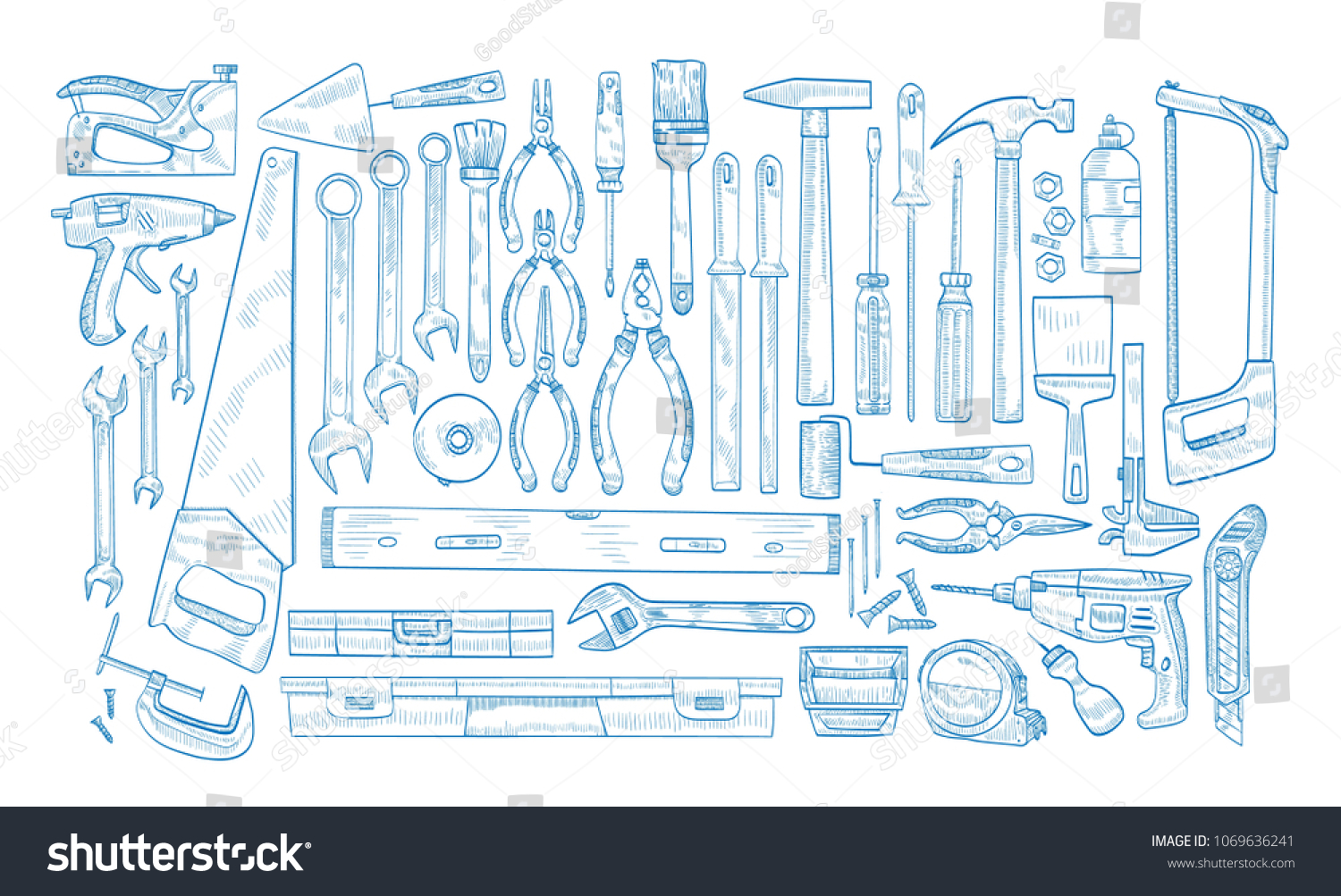 icom Array - collection manual powered electric tools woodworking stock vector rh shutterstock com