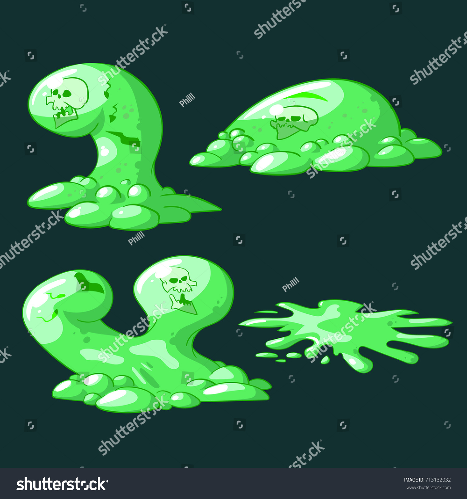 Collection Ooze Slime Alien Cartoon Monst