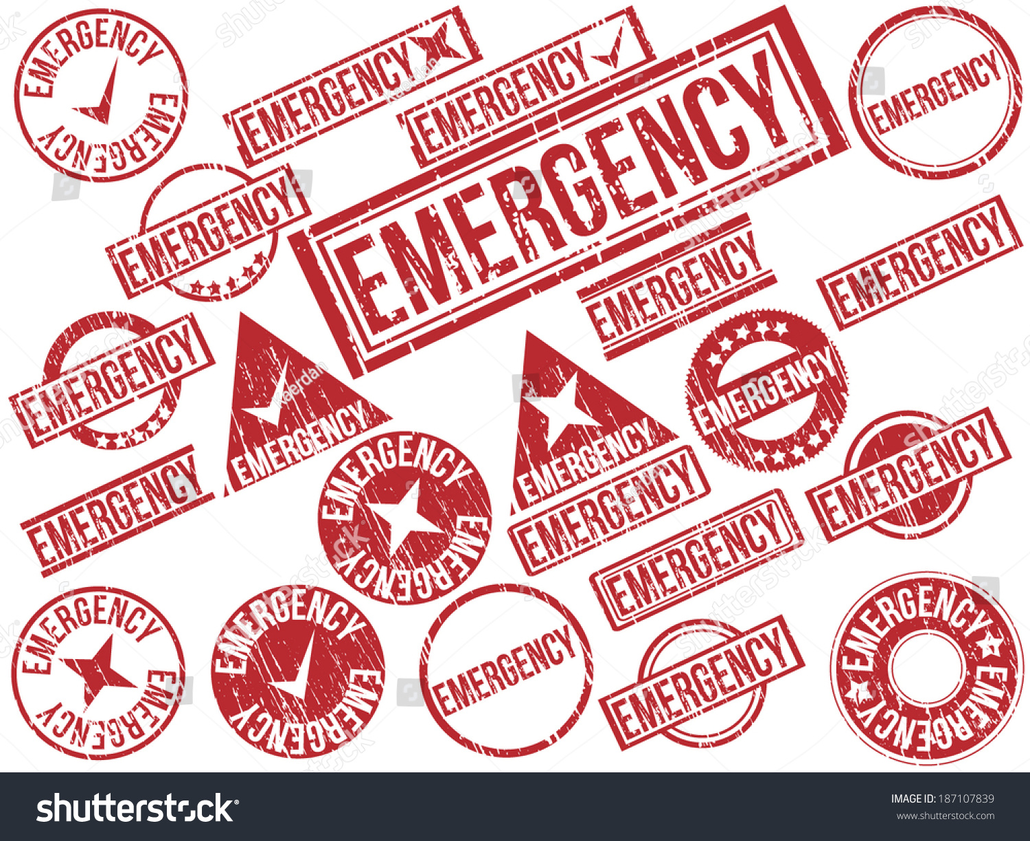 Collection 22 Red Grunge Rubber Stamps Stock Vector Royalty Free 187107839 7679