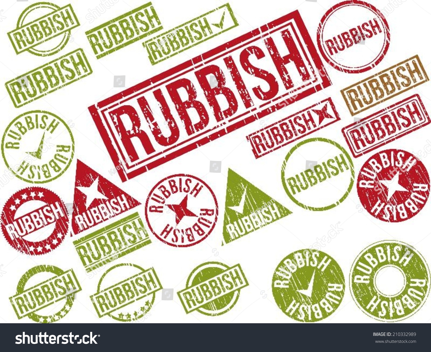 SVG of Collection of 22 red grunge rubber stamps with text 
