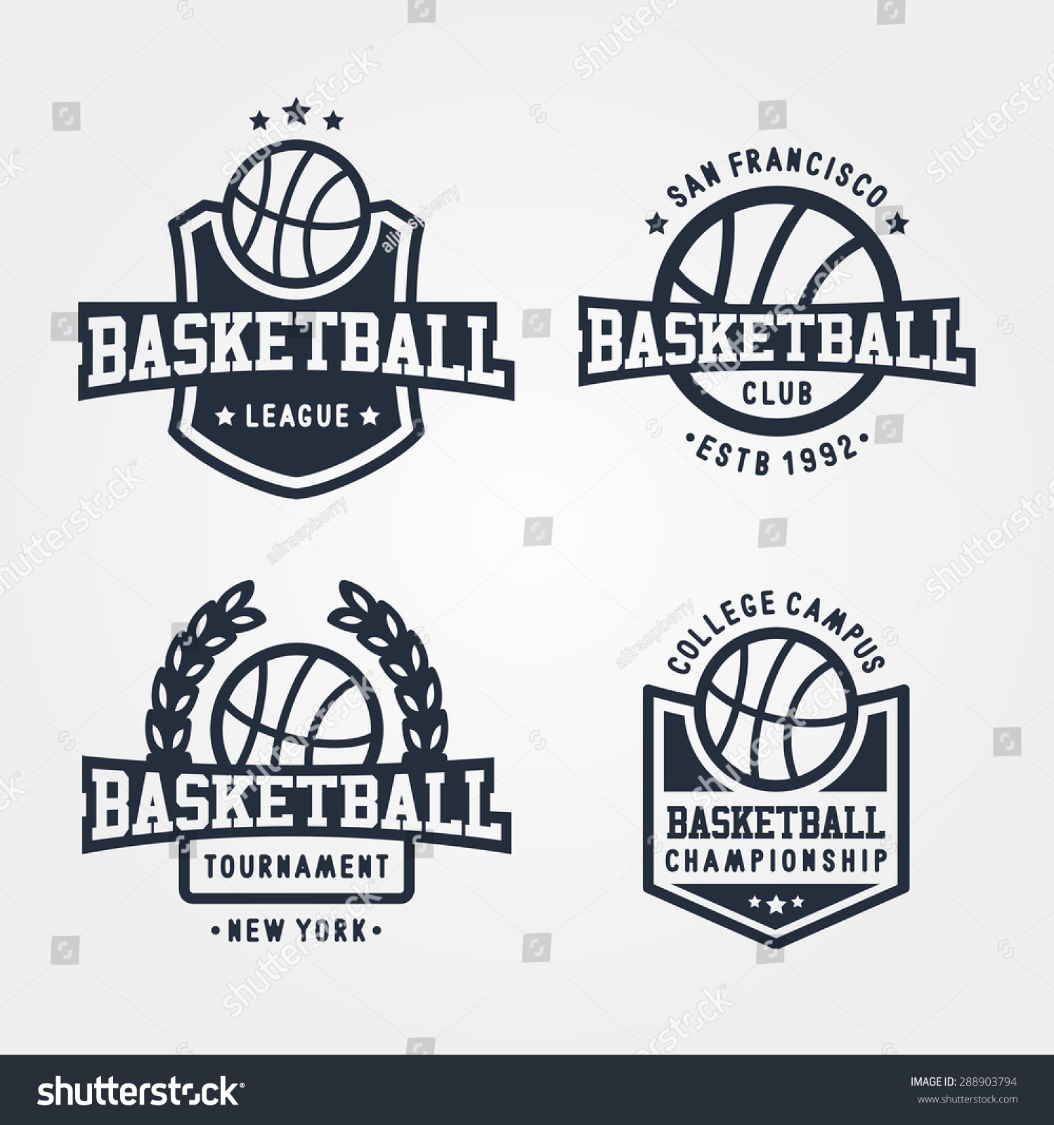 Collection Sport Basketball Badge Logo Templates Stock Vector 288903794 - Shutterstock1500 x 1600