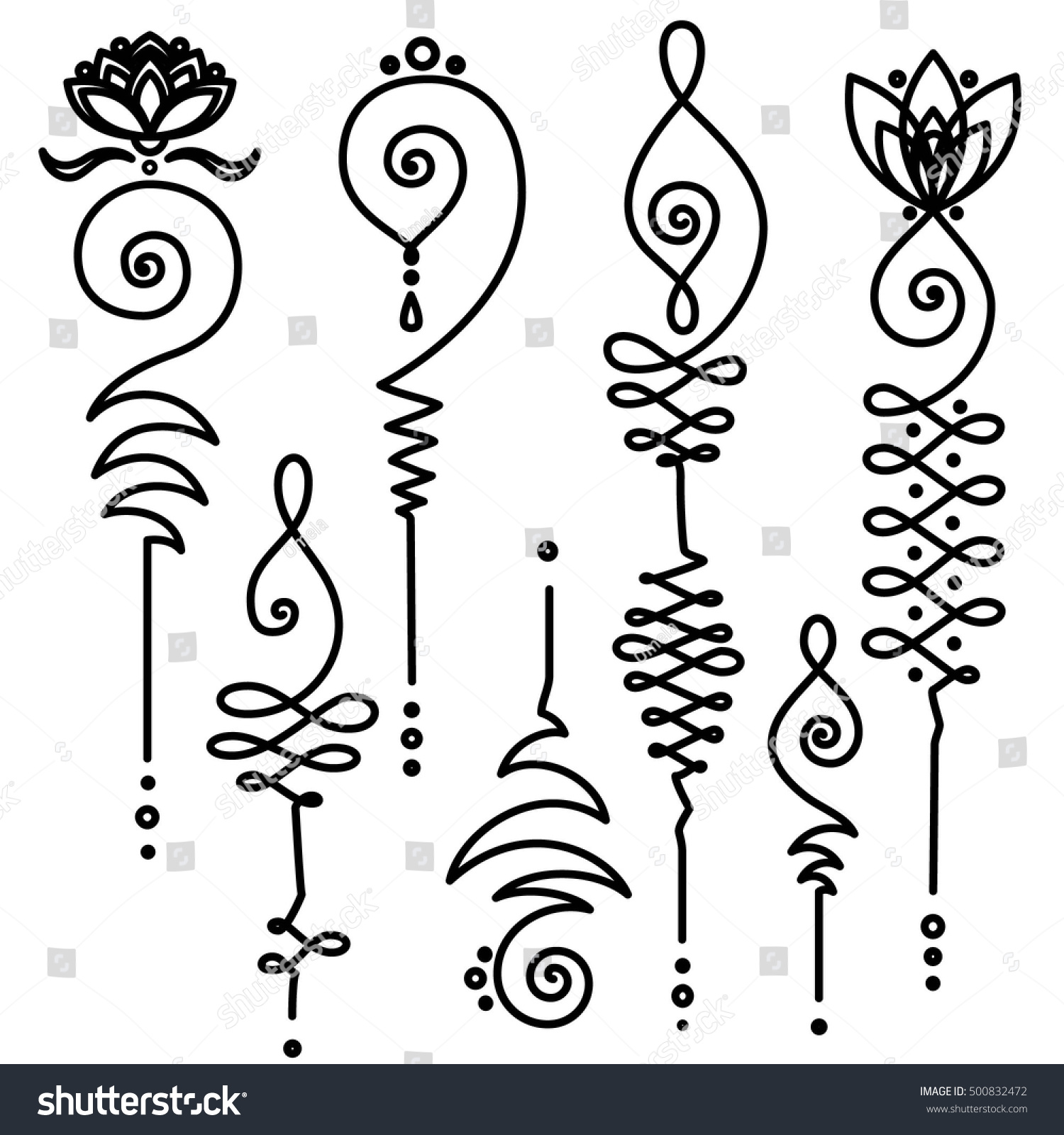collection unalome buddhism sacred geometry design stock collection unalome buddhism sacred geometry design stock