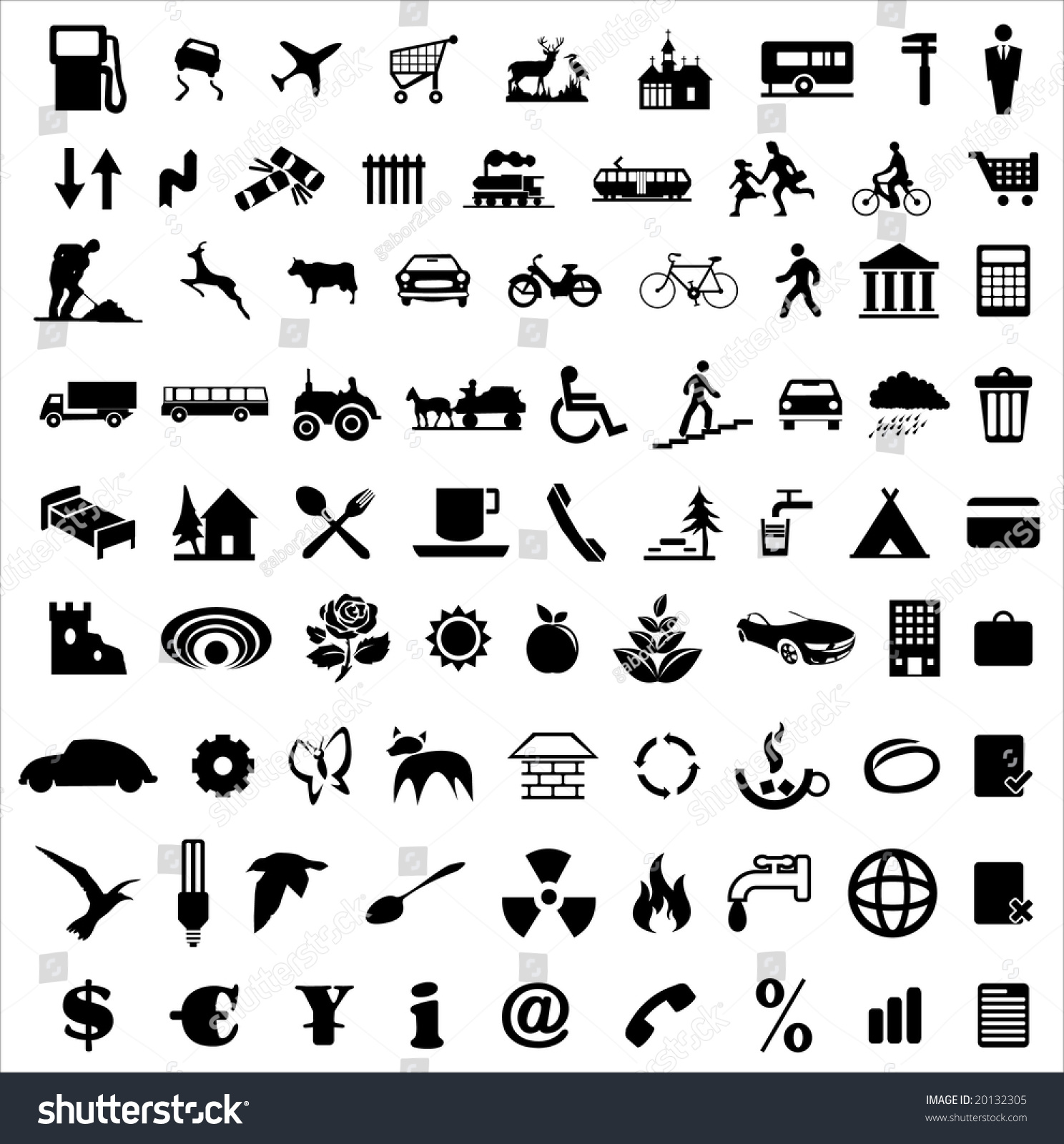 Collection Of Various Icons Vector - 20132305 : Shutterstock