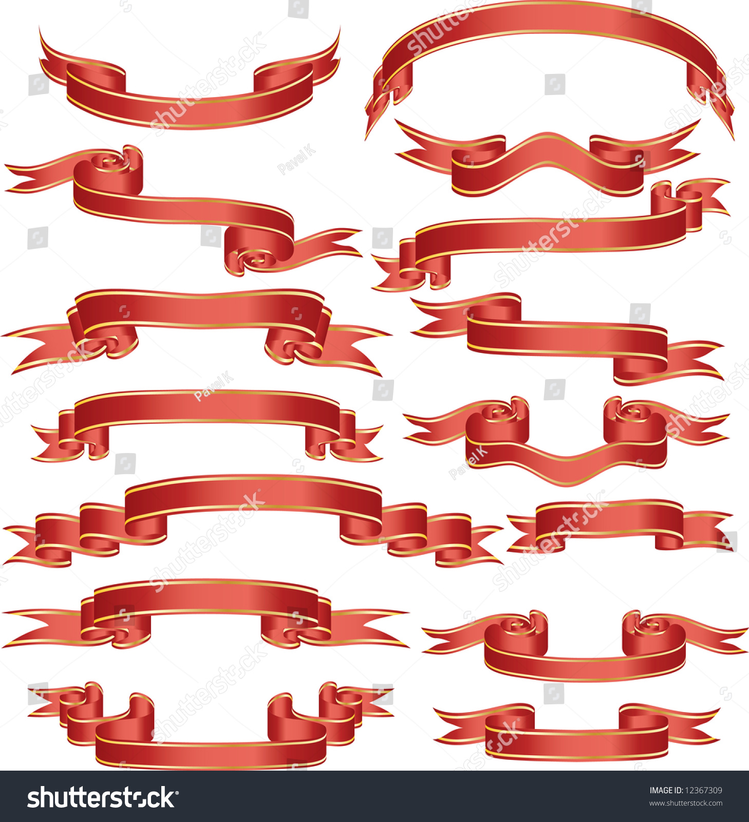 Collection Of Vector Banners In Different Shape - 12367309 : Shutterstock