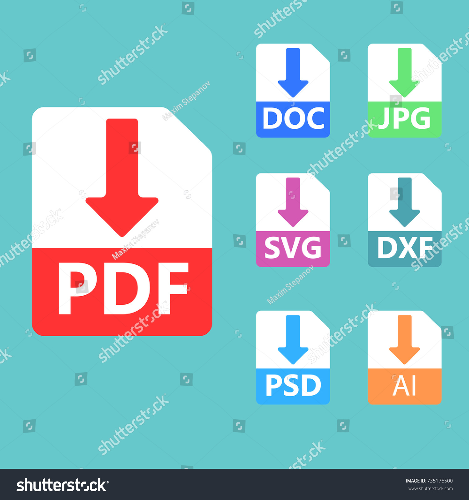 SVG of Collection of vector icons. Download signs. PDF, SVG, DOC, JPG PSD file formats svg