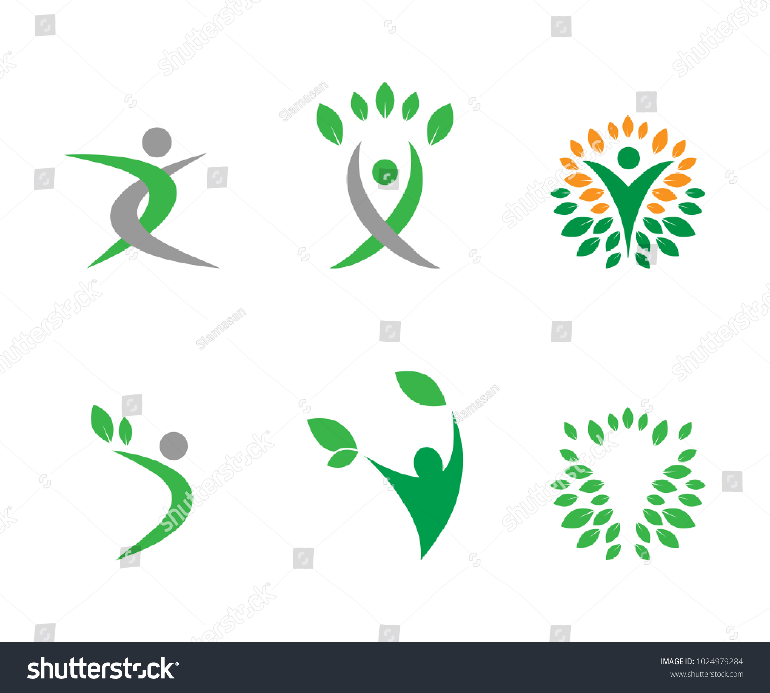 Collection Wellness Template Vector Stock Vector (Royalty Free) 1024979284