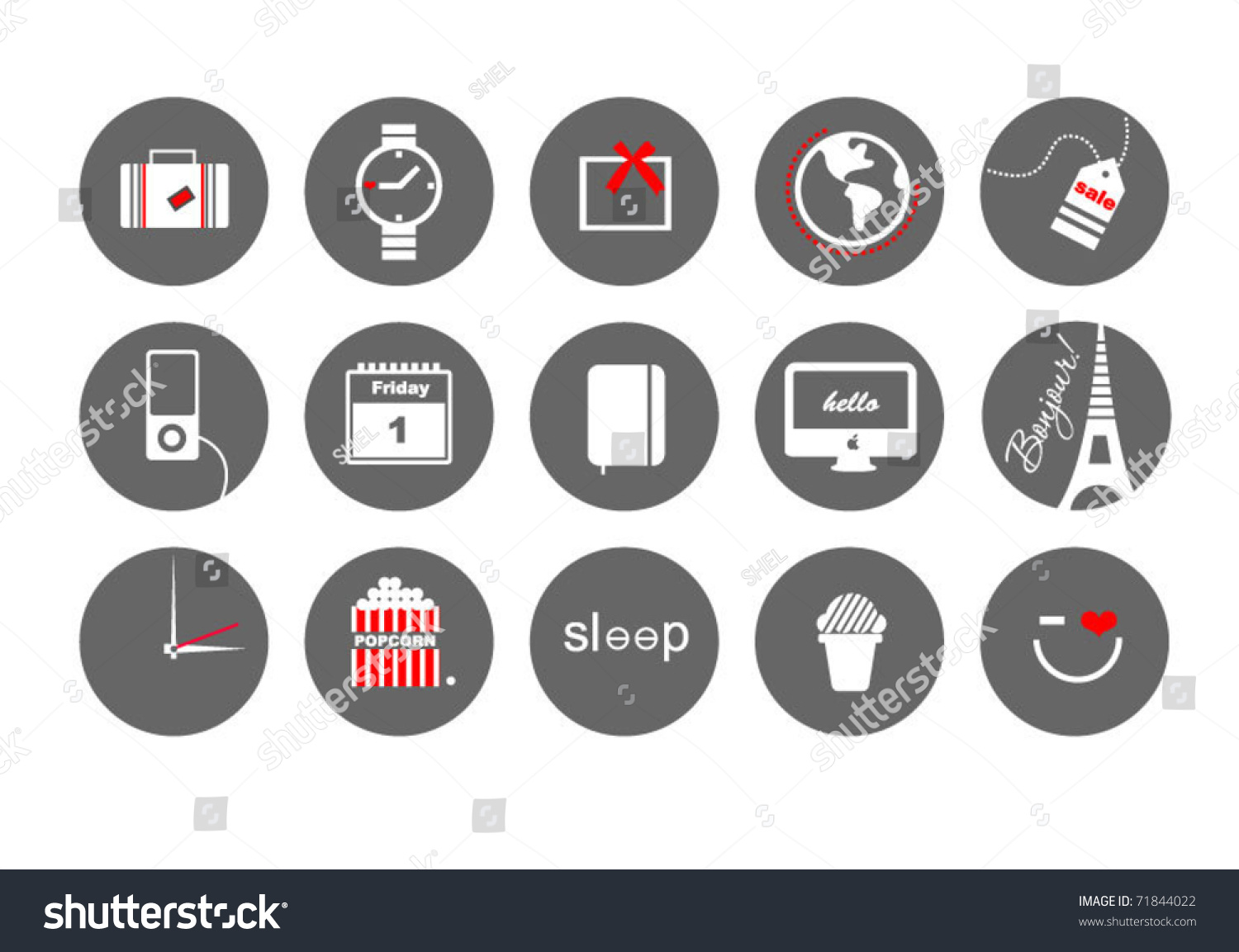 Collection Vector Symbols Stock Vector (Royalty Free) 71844022 ...